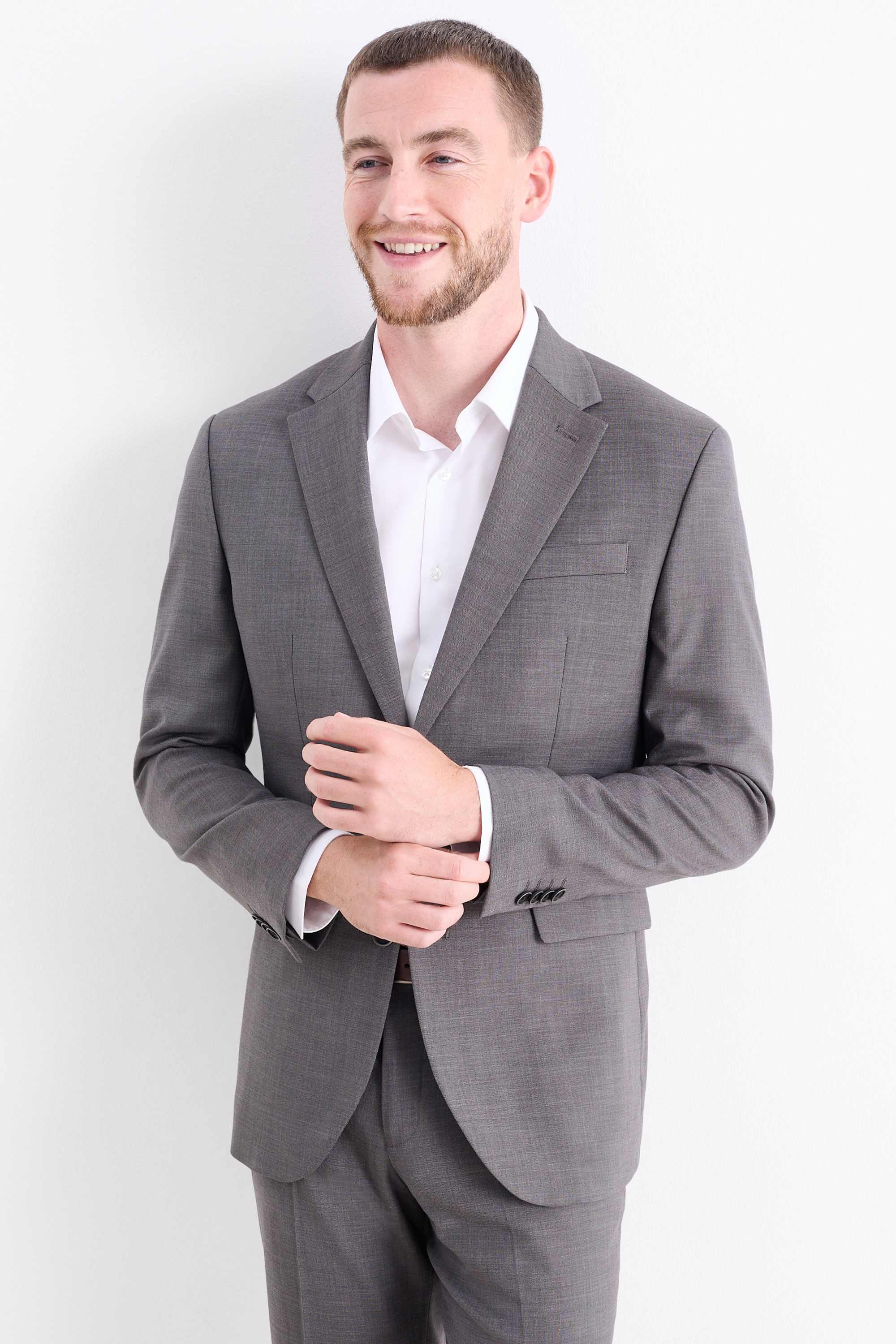 Mix-and-match tailored jacket - regular fit - Flex gray