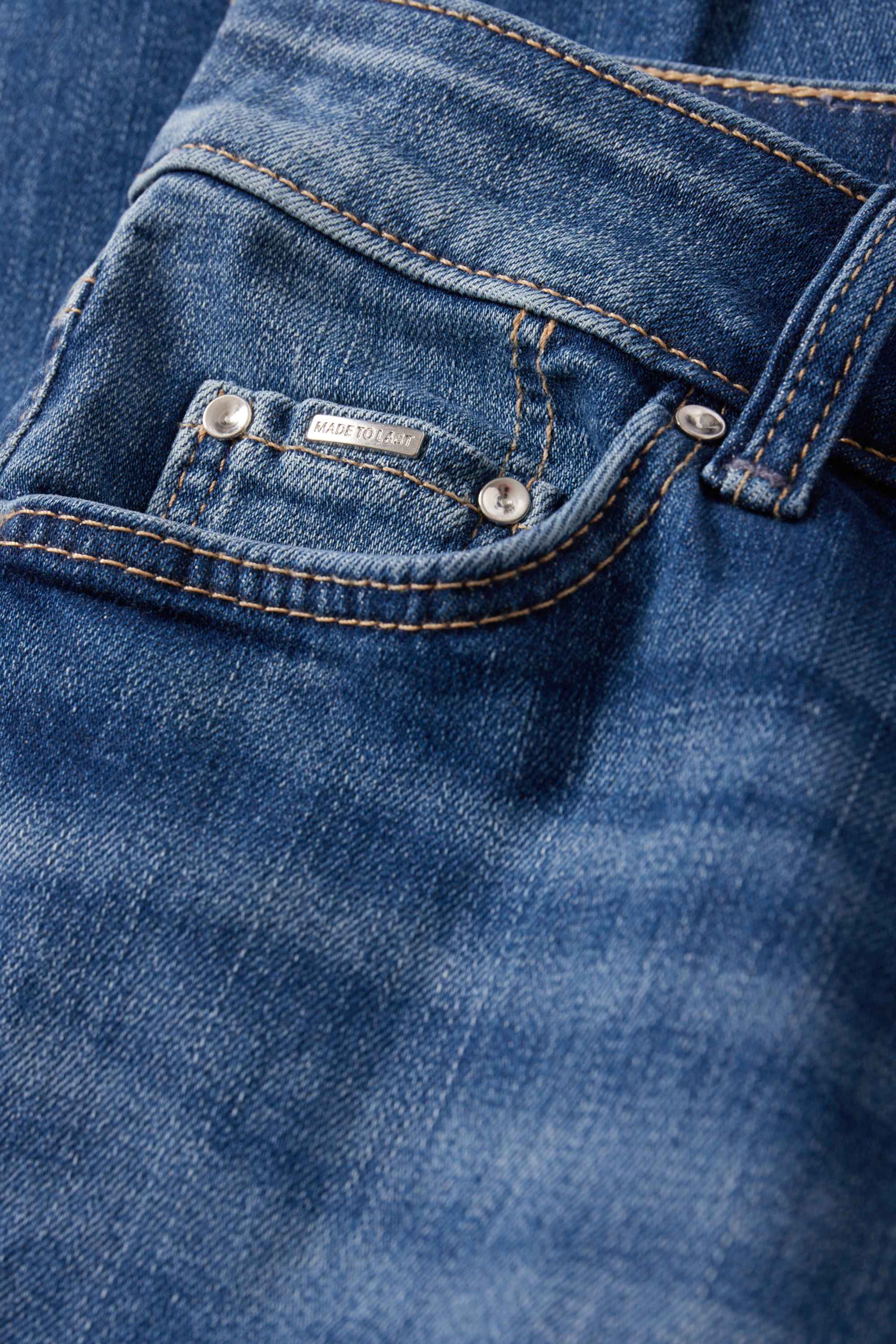 Bootcut jeans - mid-rise waist - LYCRA® blue denim