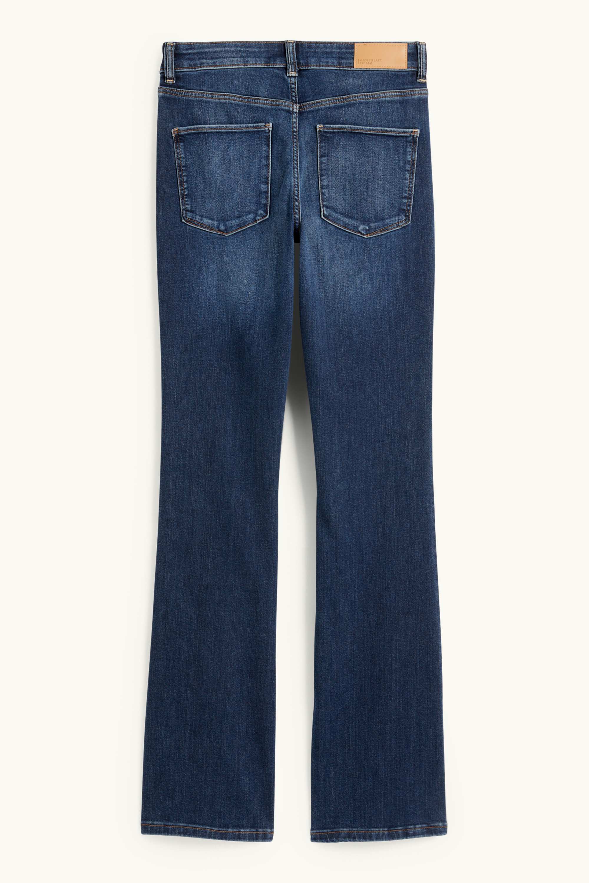 Bootcut jeans - mid-rise waist denim-dark blue