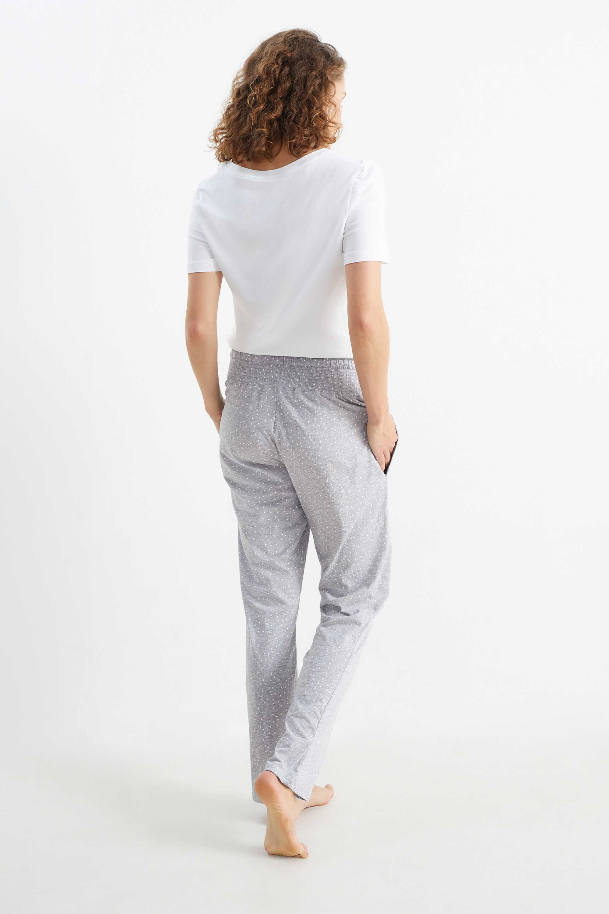 Maternity pyjama bottoms - polka dot gray