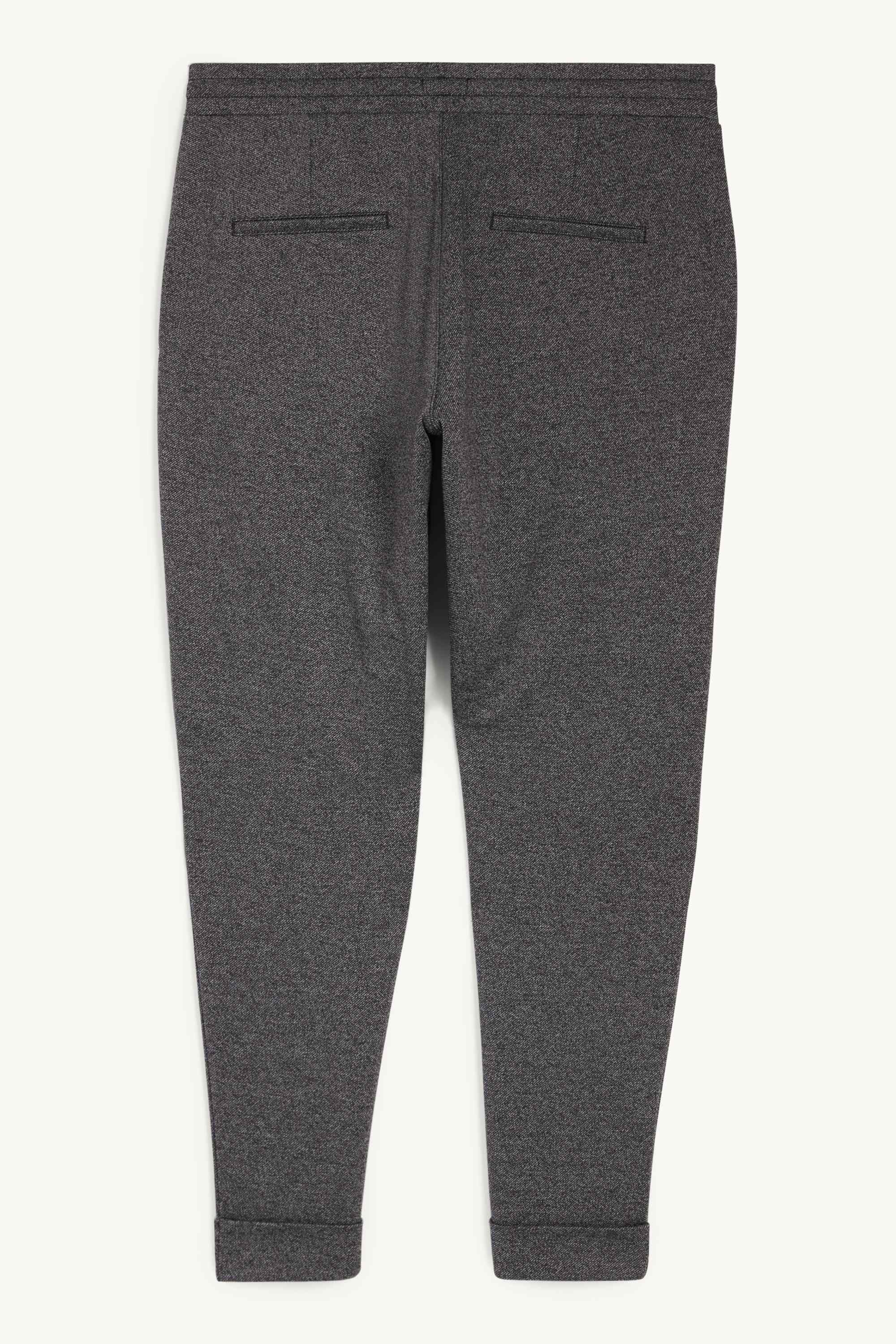 Cloth trousers - mid-rise waist - tapered fit dark gray