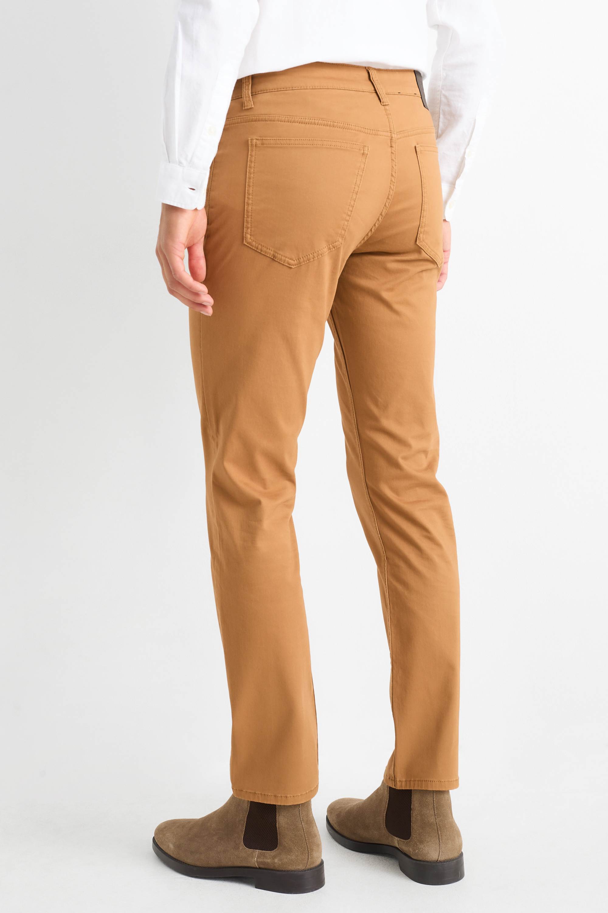 Trousers - slim fit brown