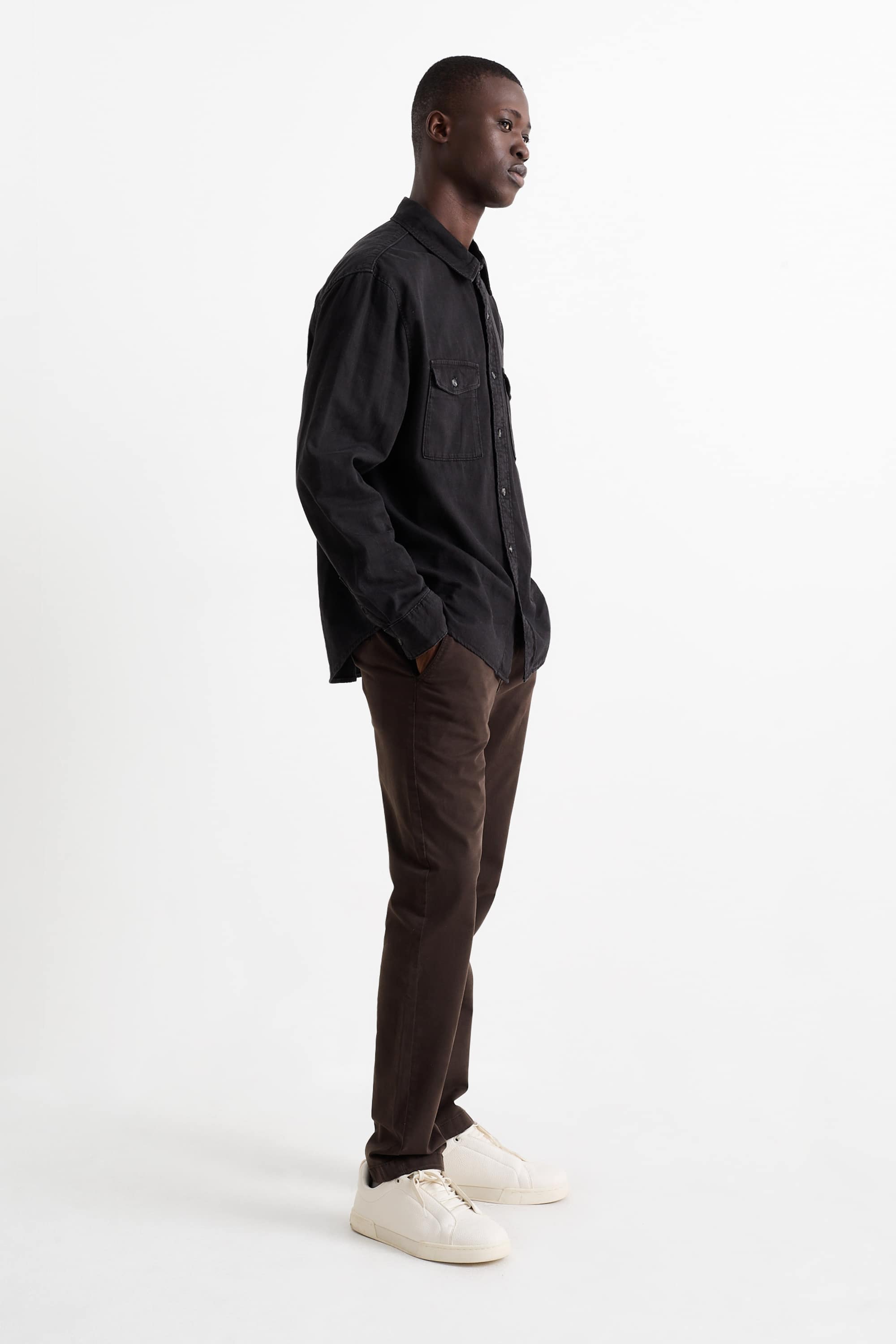 Chinos - slim fit - Flex dark brown