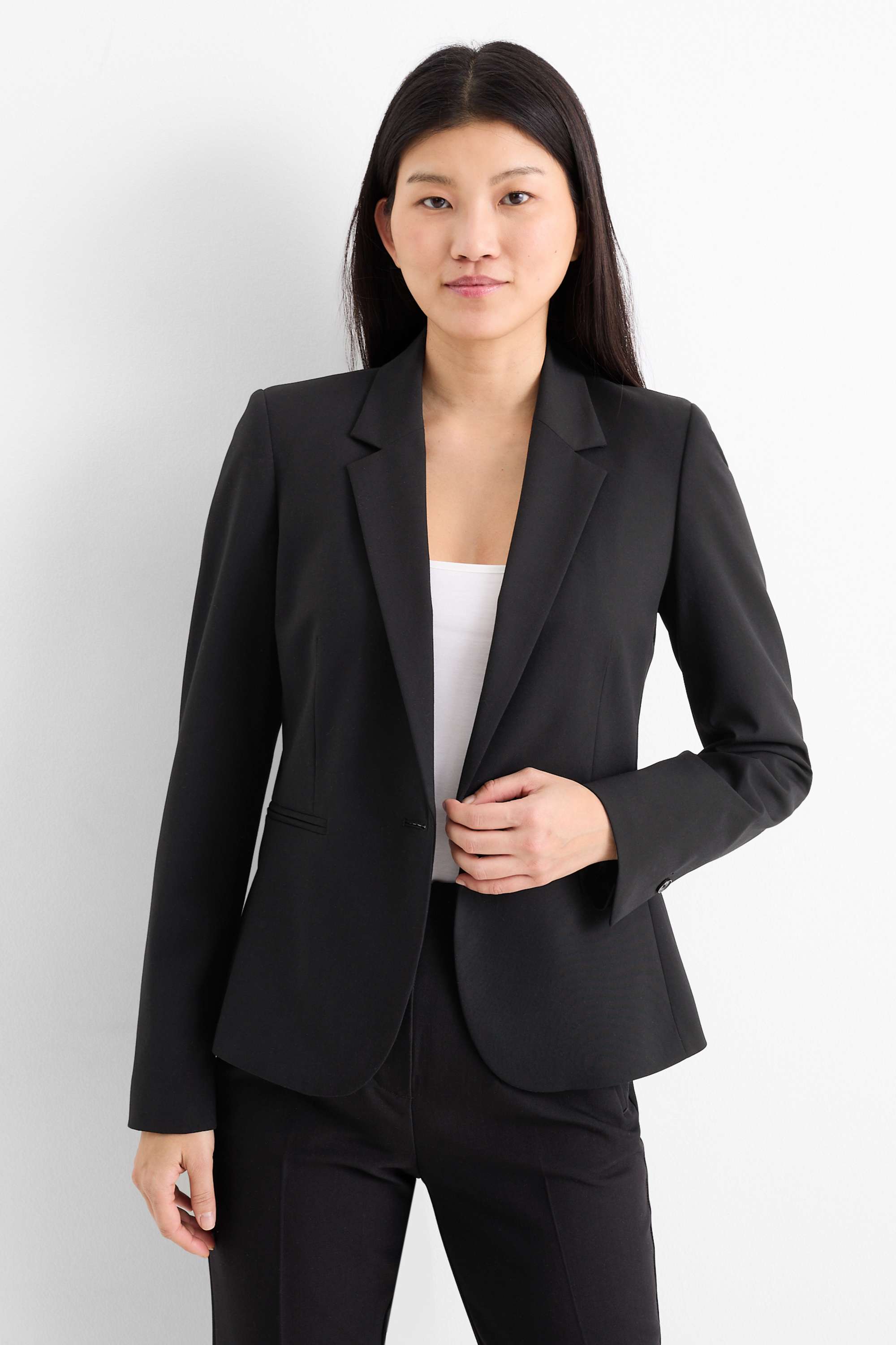 Business blazer - fitted black