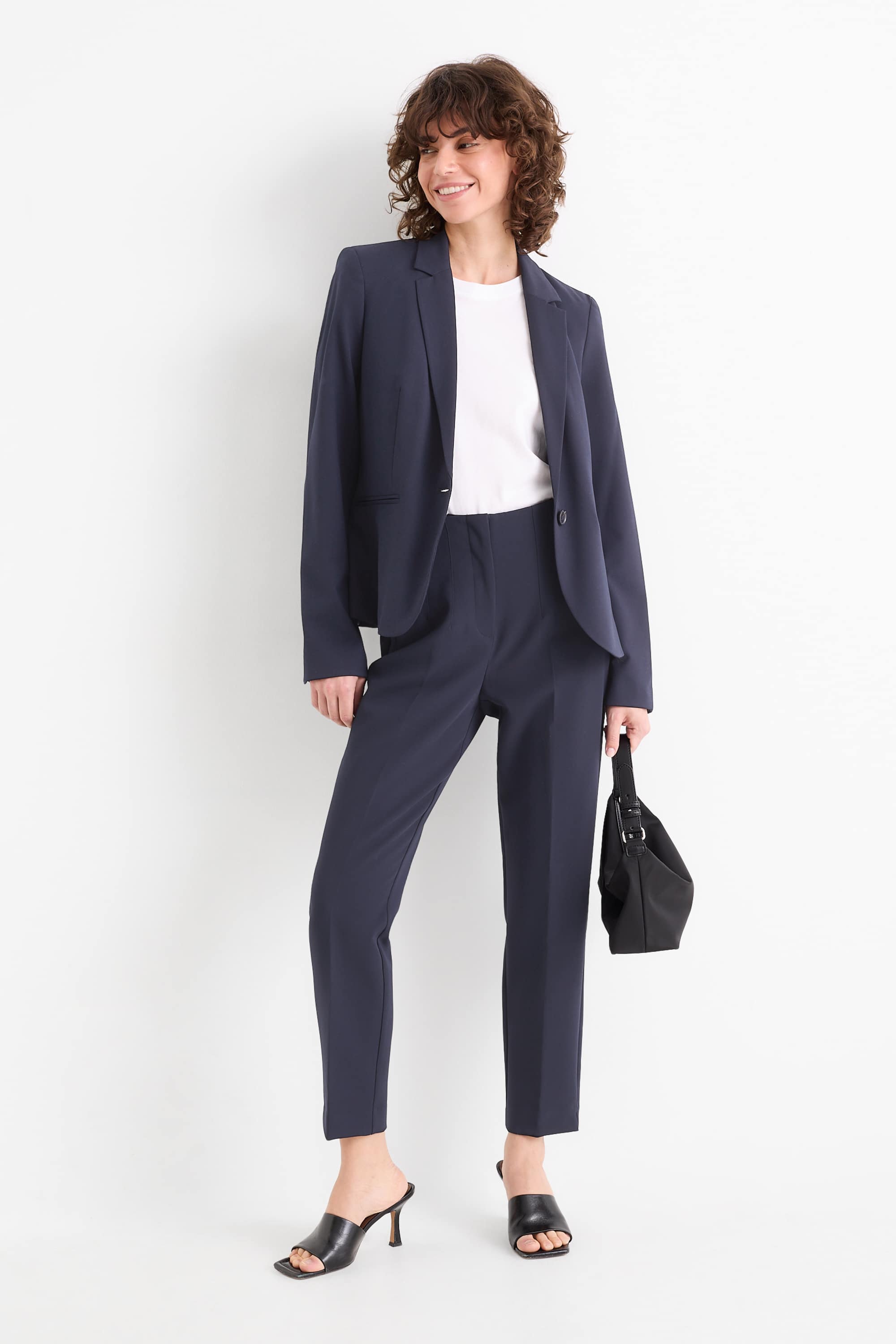 Business blazer - fitted dark blue