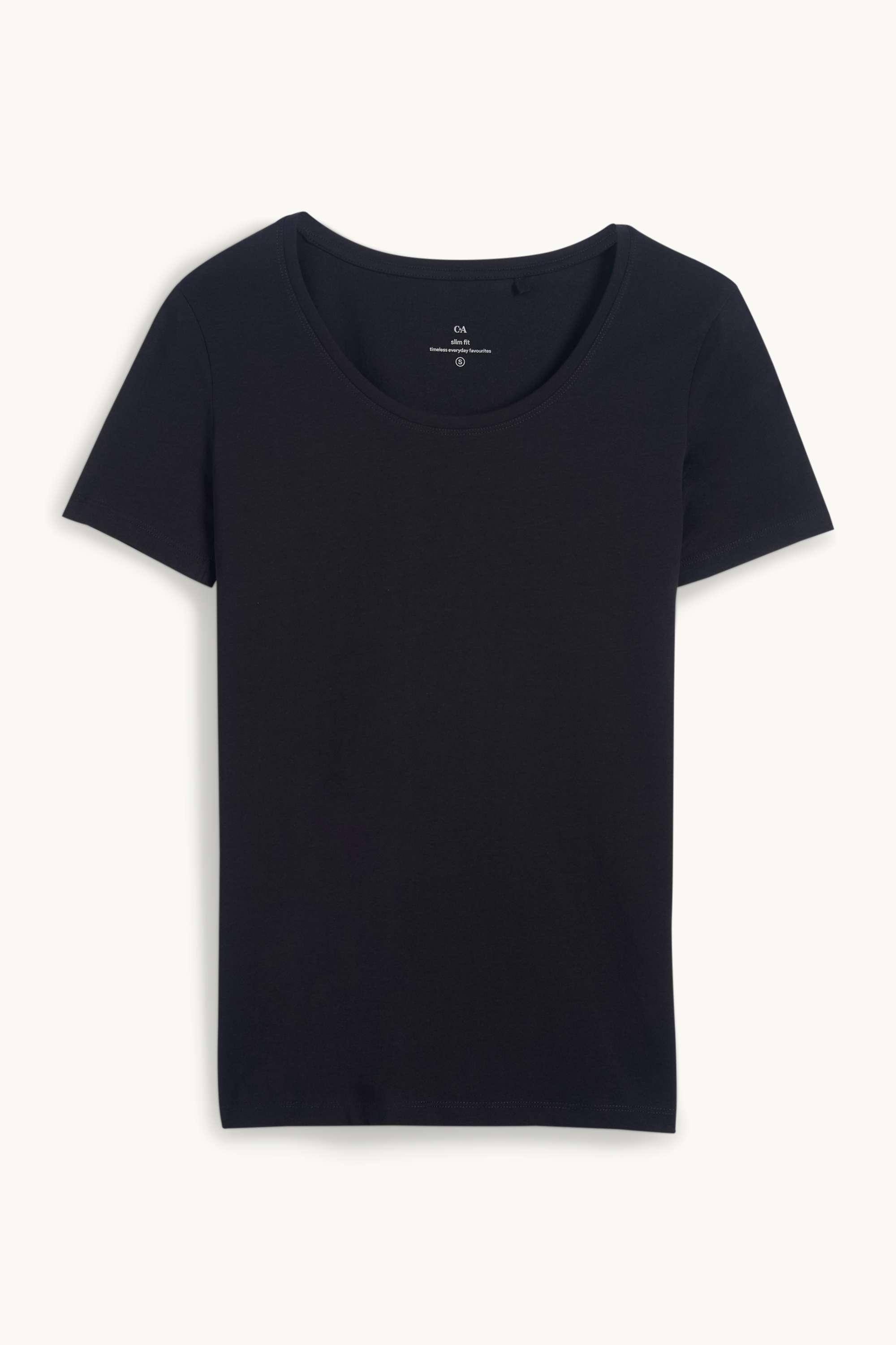 T-shirt - slim fit black