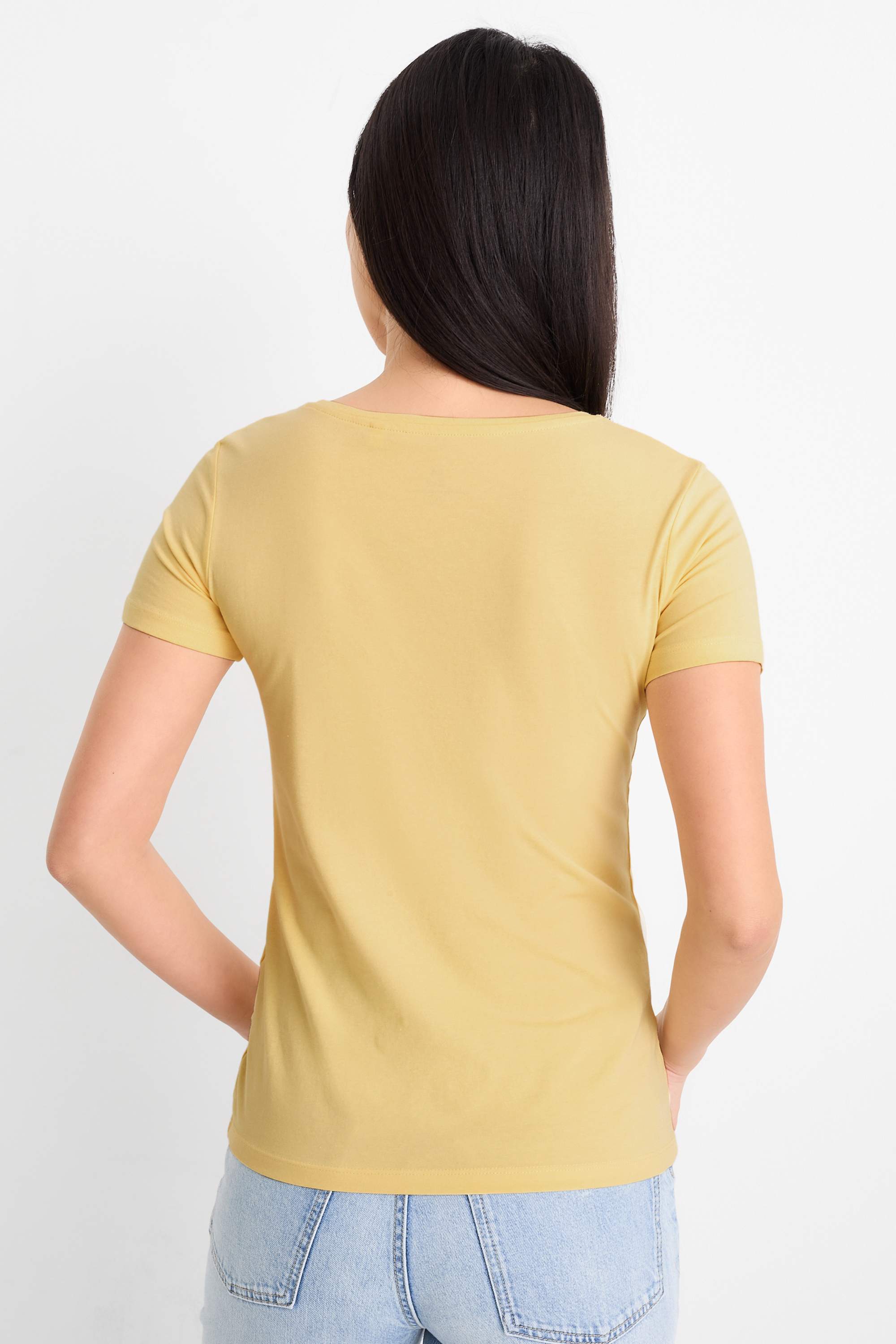 T-shirt - slim fit yellow