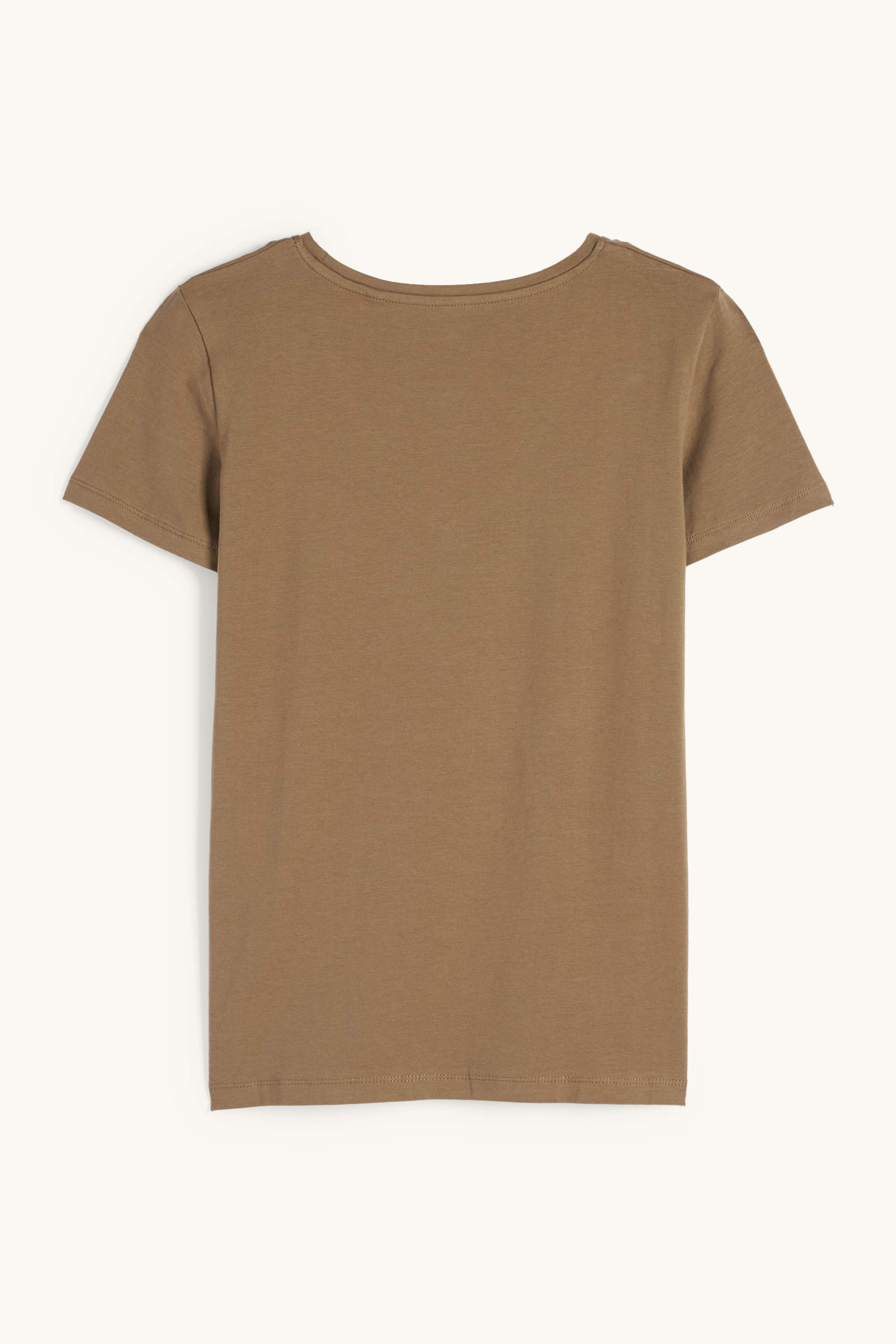 V-neck T-shirt - slim fit khaki