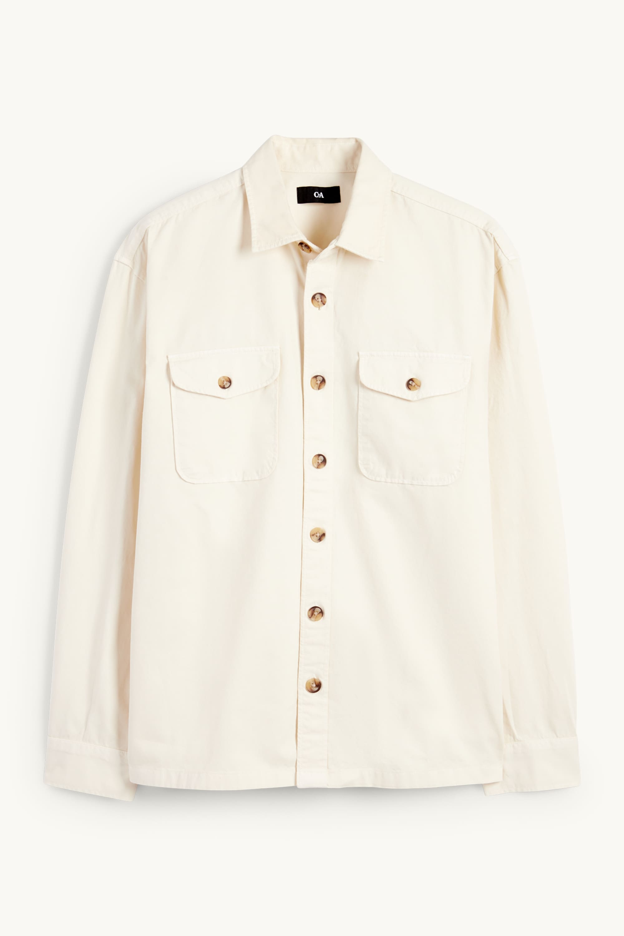 Shirt - regular fit - kent collar cremewhite