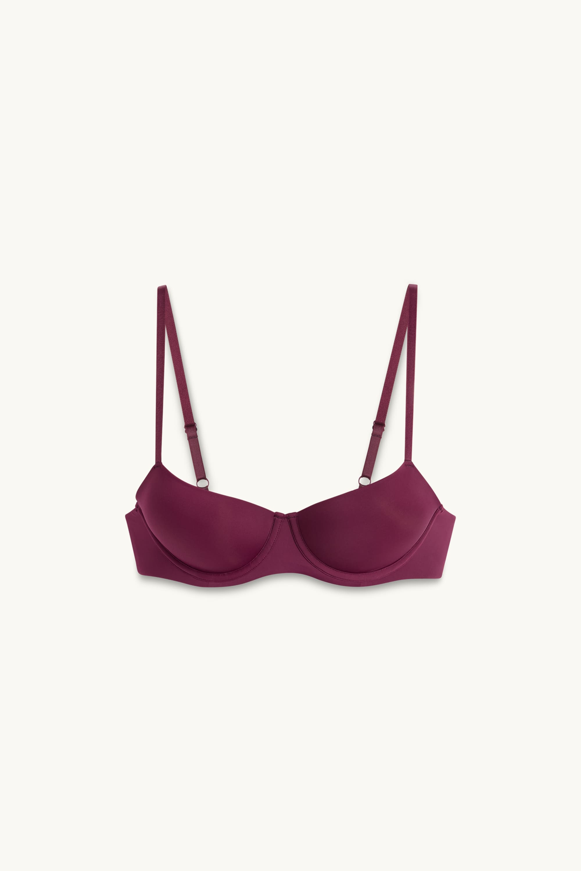 Underwire bra - DEMI - padded - LYCRA® bordeaux