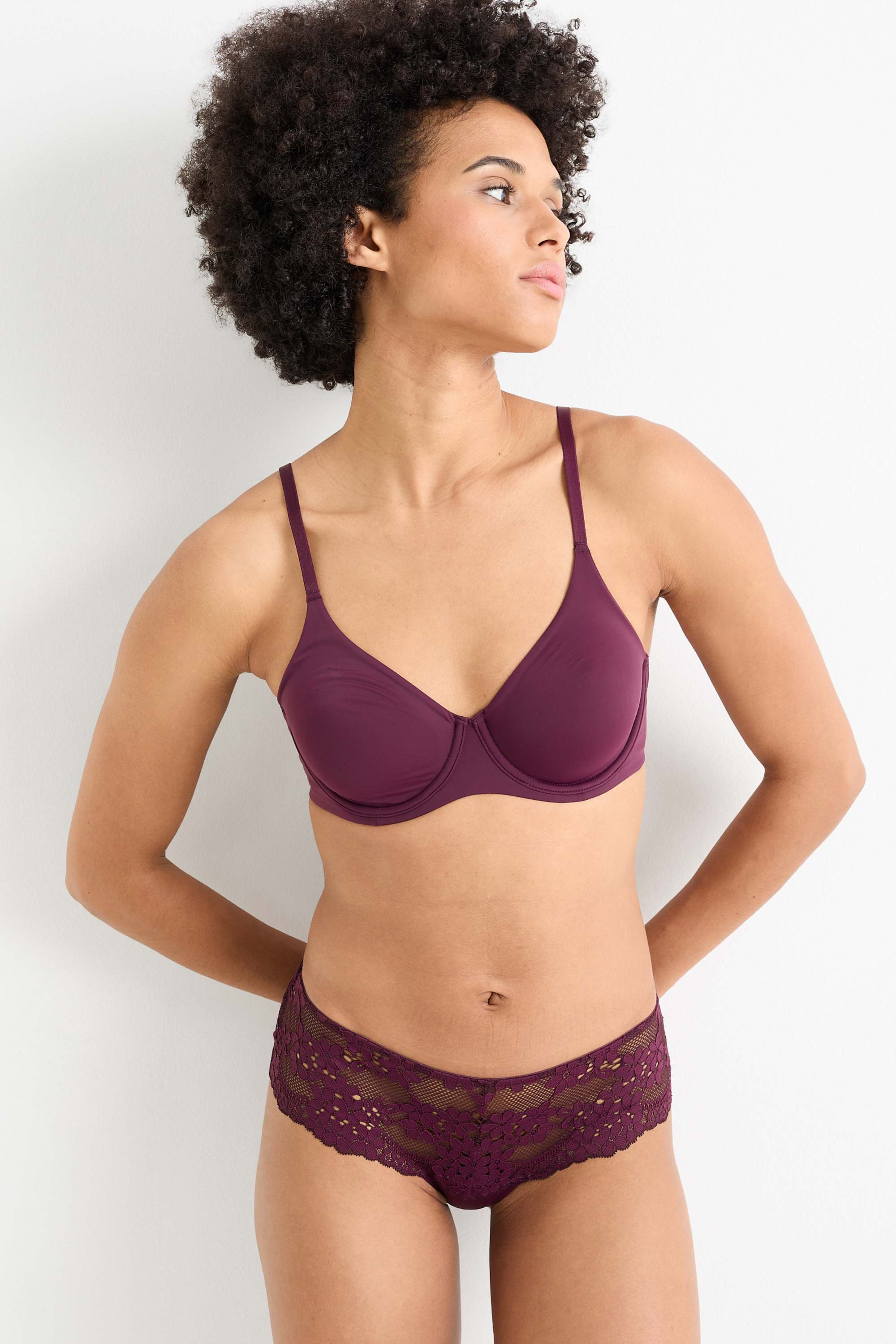 Underwire bra - FULL COVERAGE - LYCRA® purple