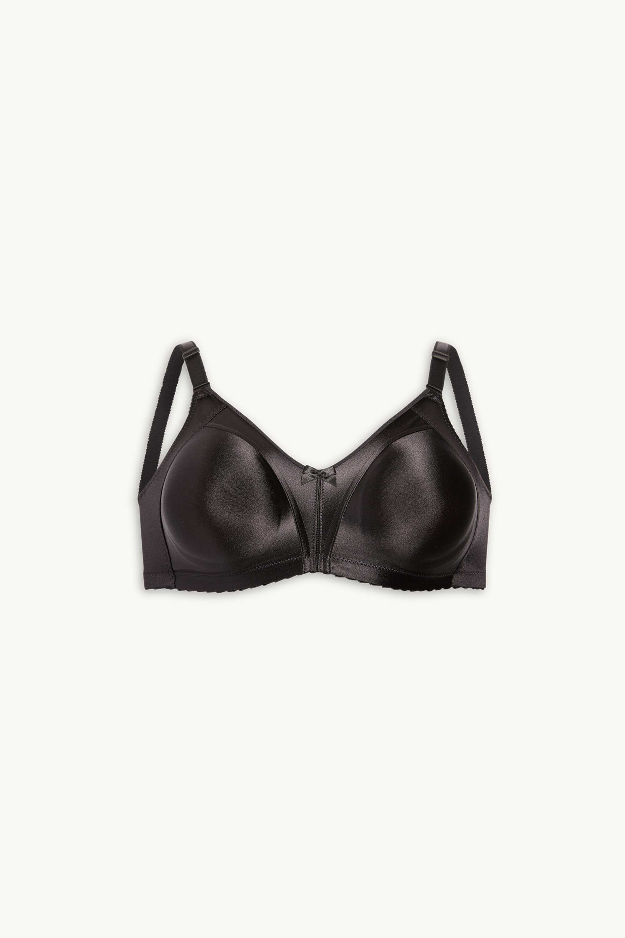 Non-wired minimiser bra - shiny black