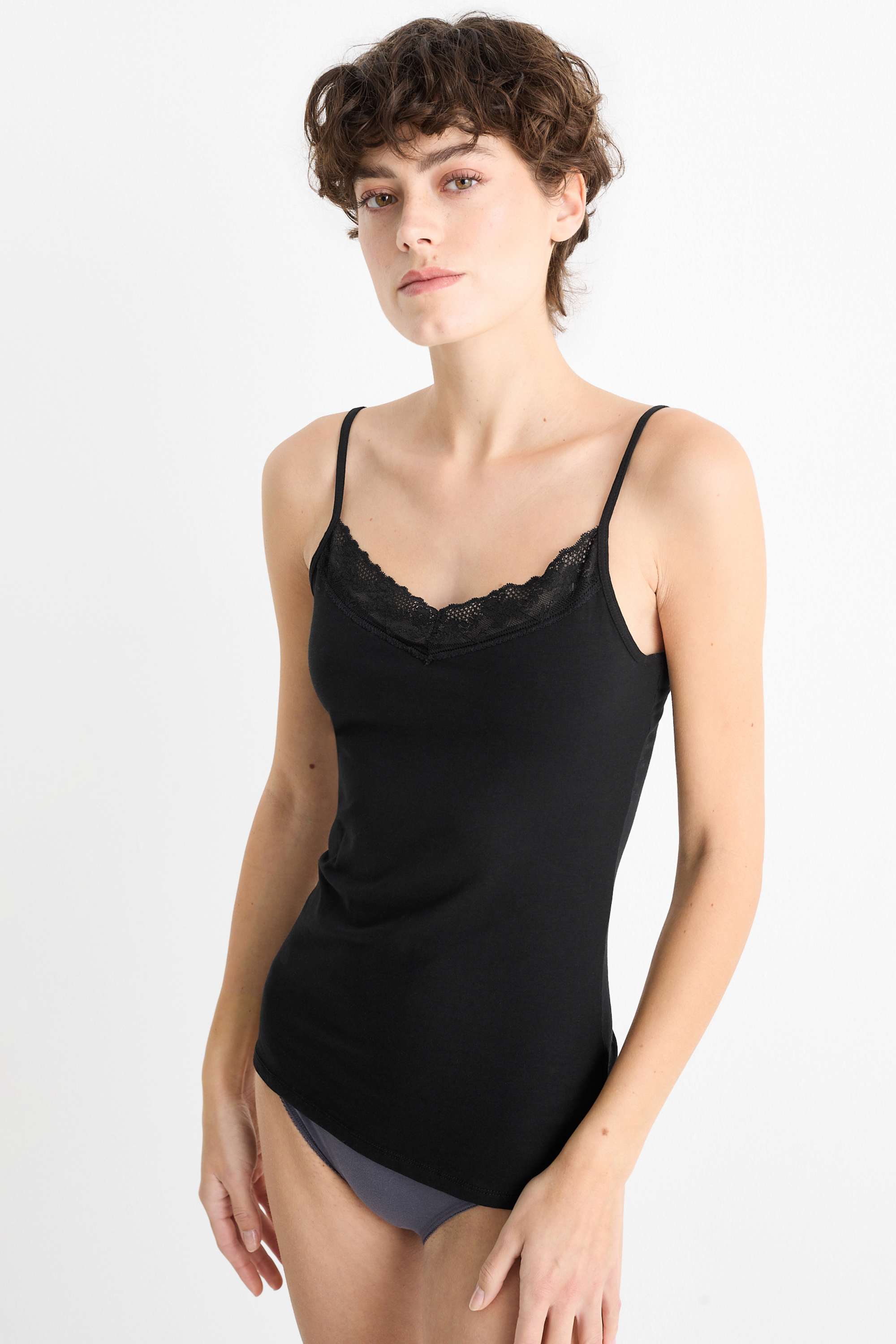 Multipack of 2 - camisole gray / black