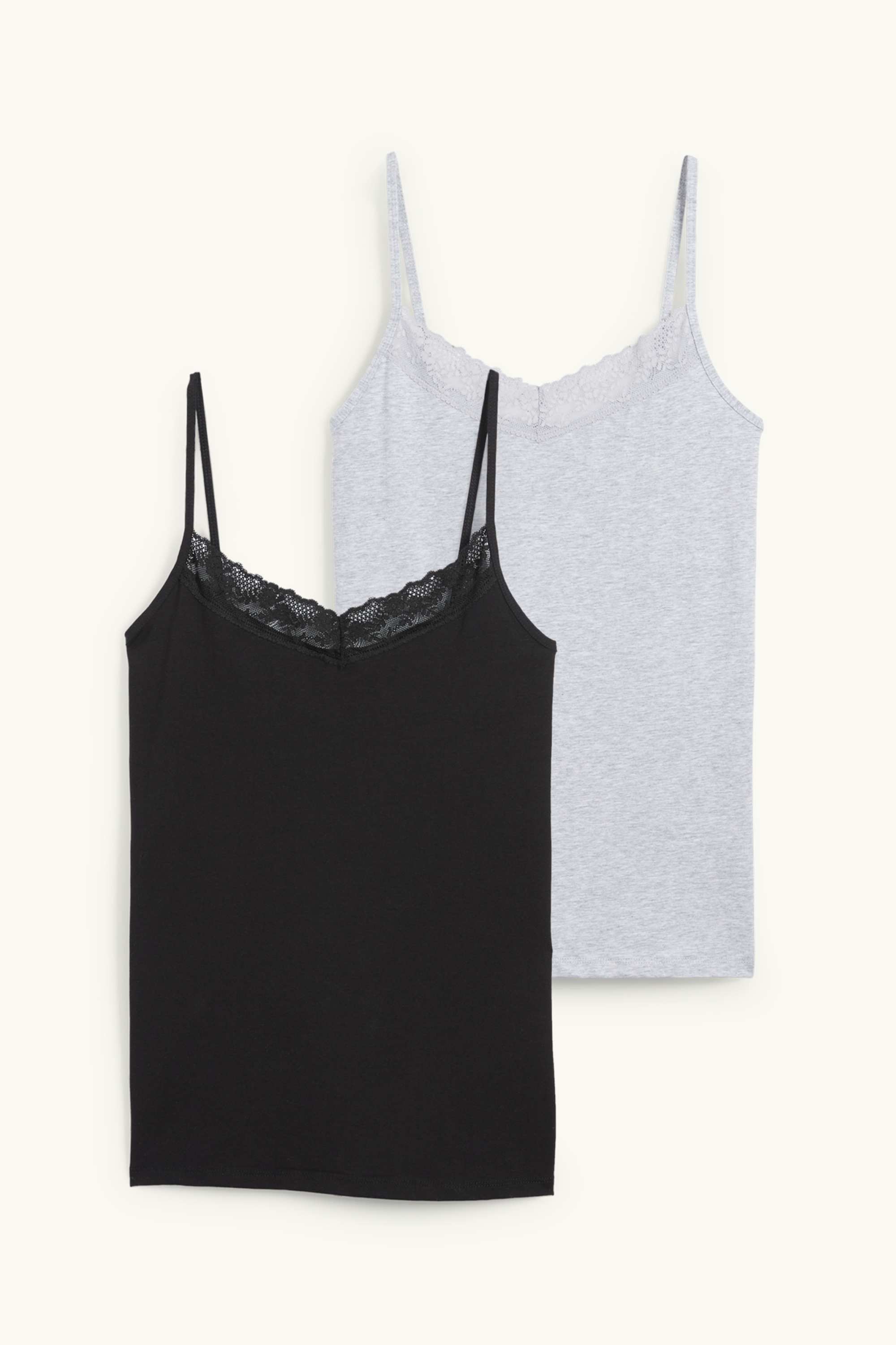 Multipack of 2 - camisole gray / black