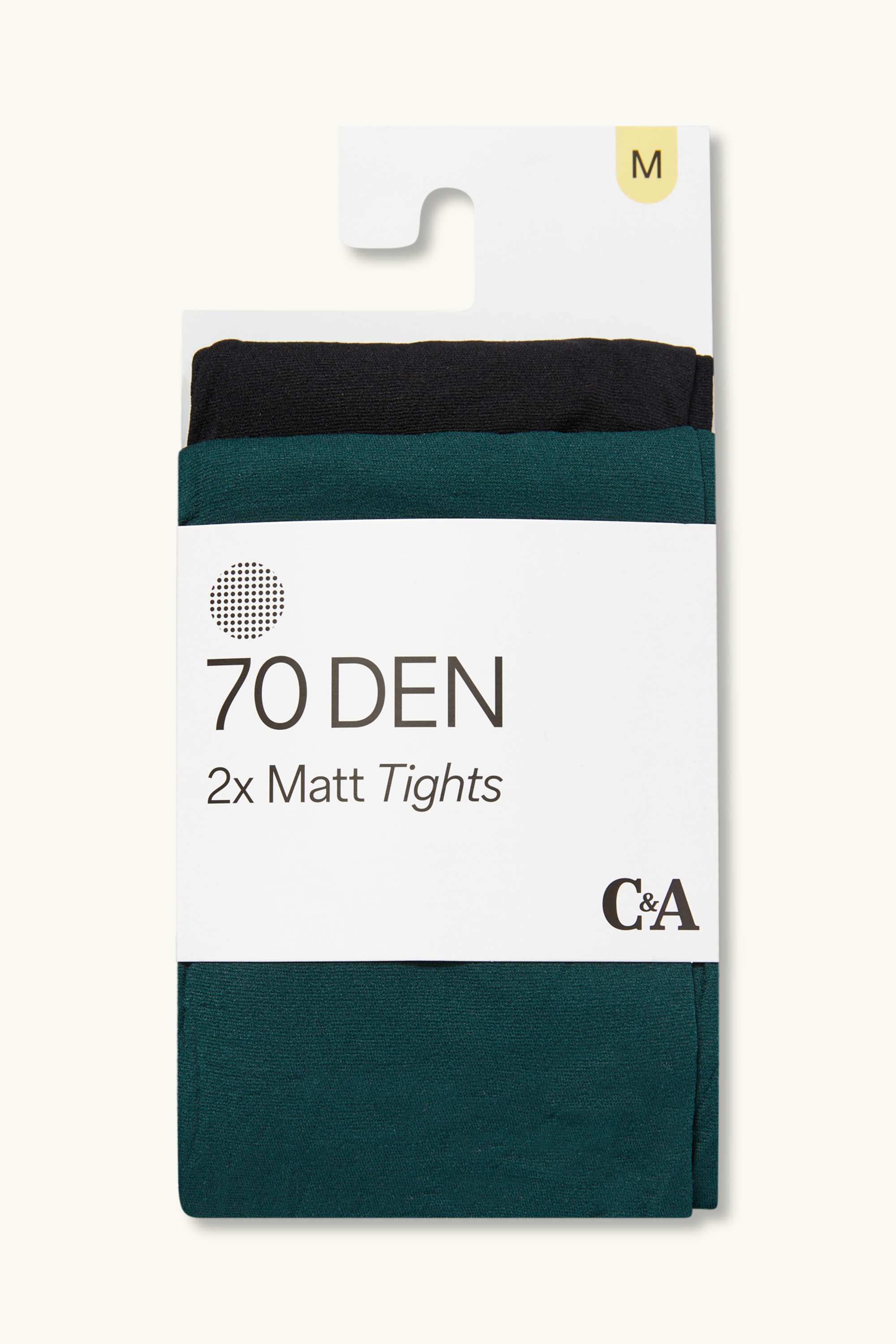 Multipack of 2 - tights - 70 denier dark green / black