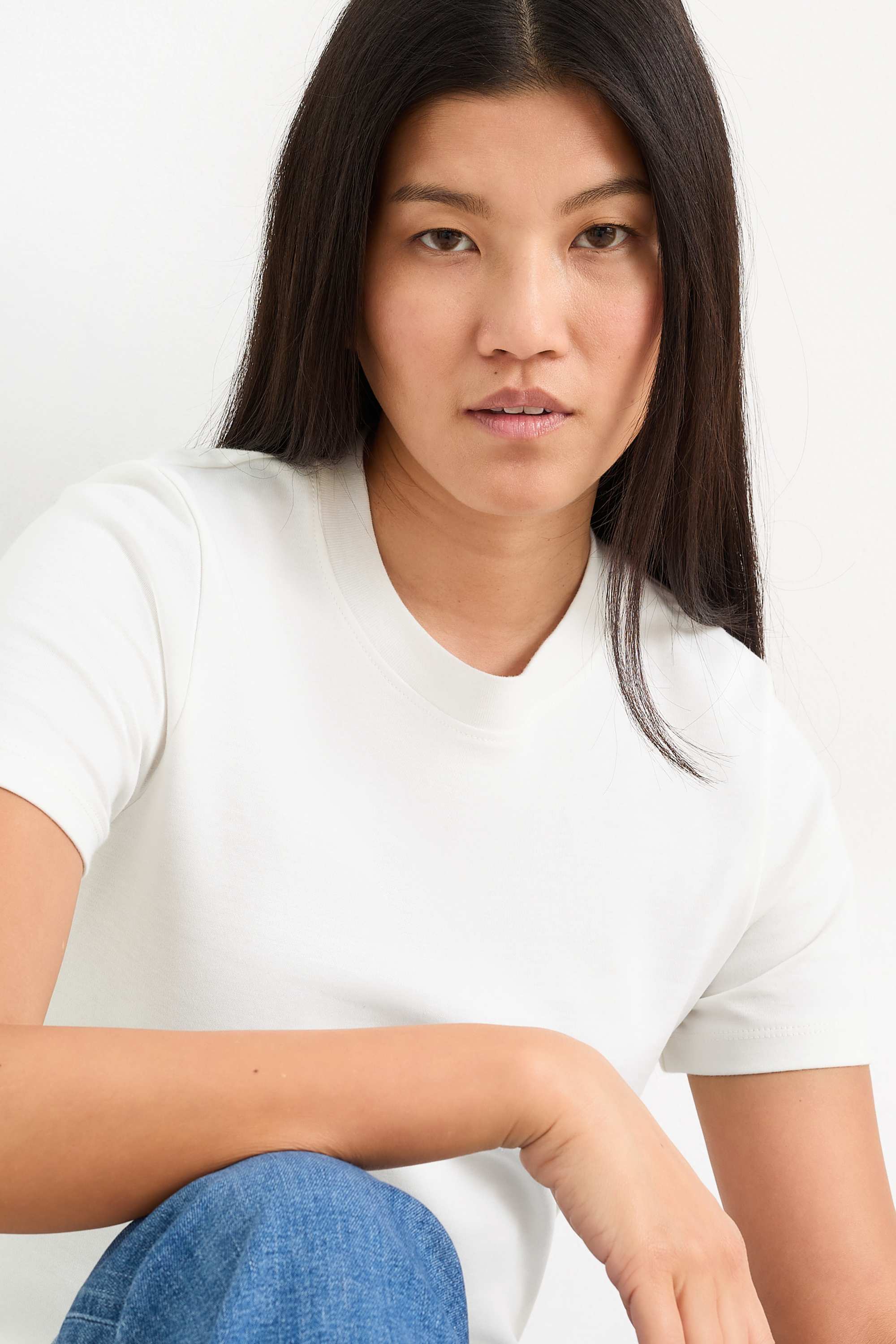 T-shirt - slim fit white