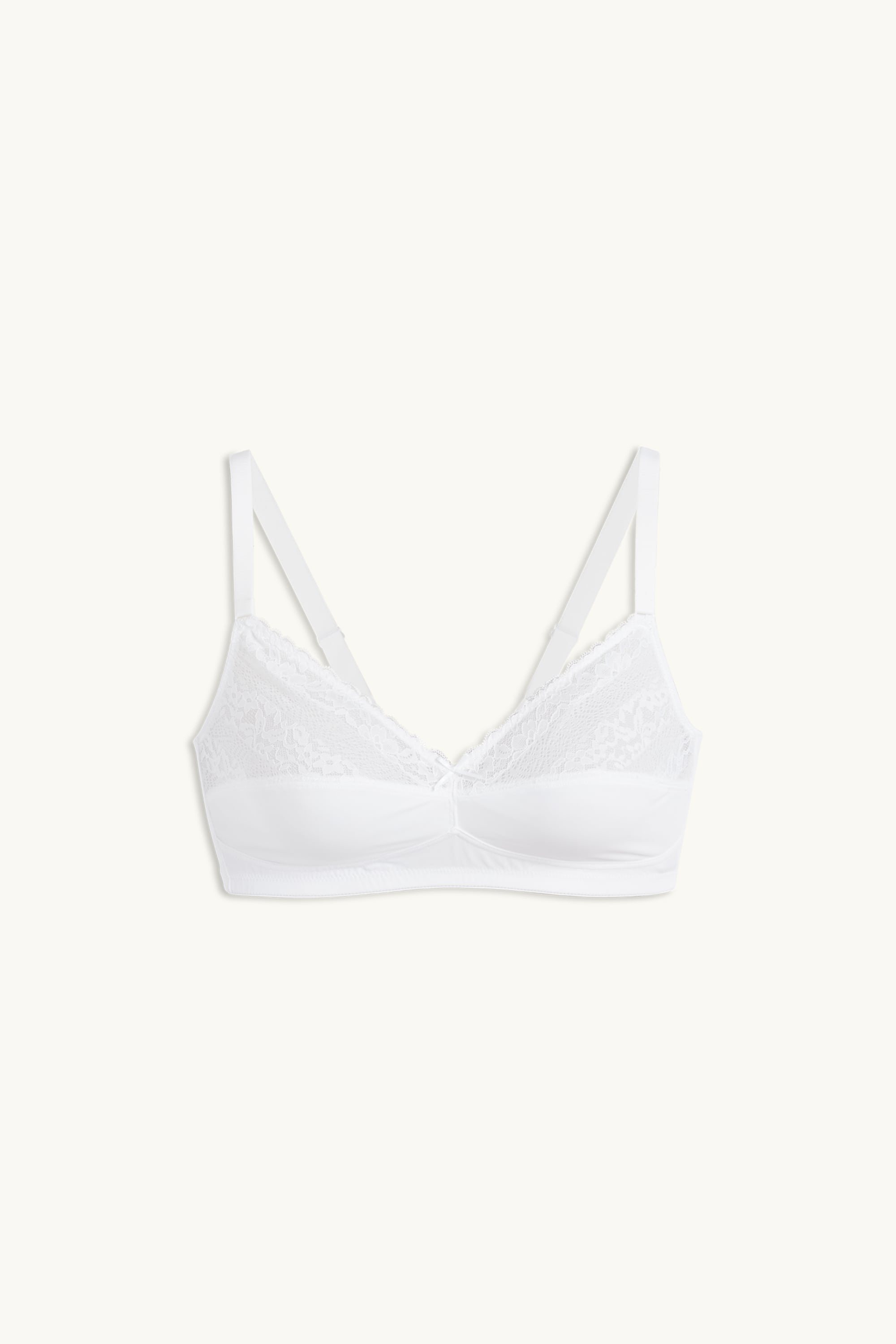Minimiser non-wired bra white