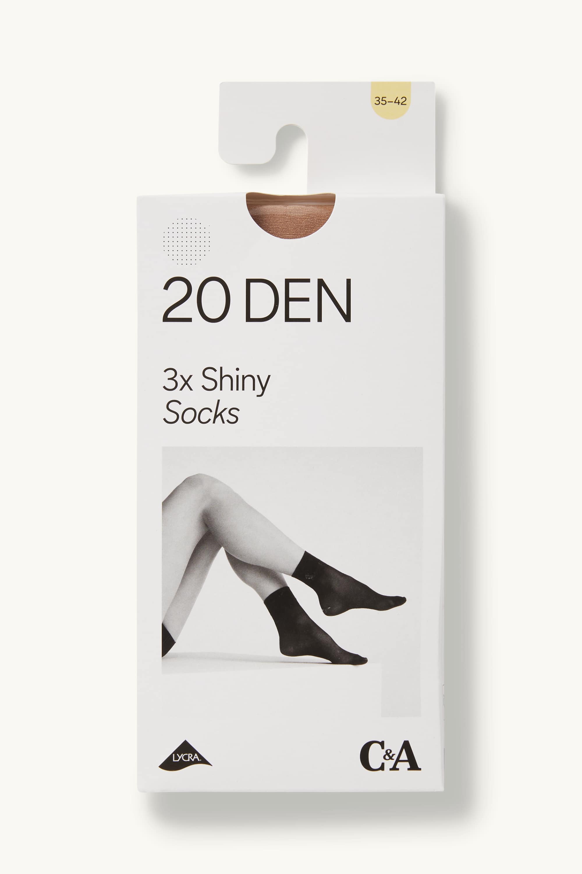 Multipack of 3 - sheer ankle socks - LYCRA® - 20 denier Cream Powder