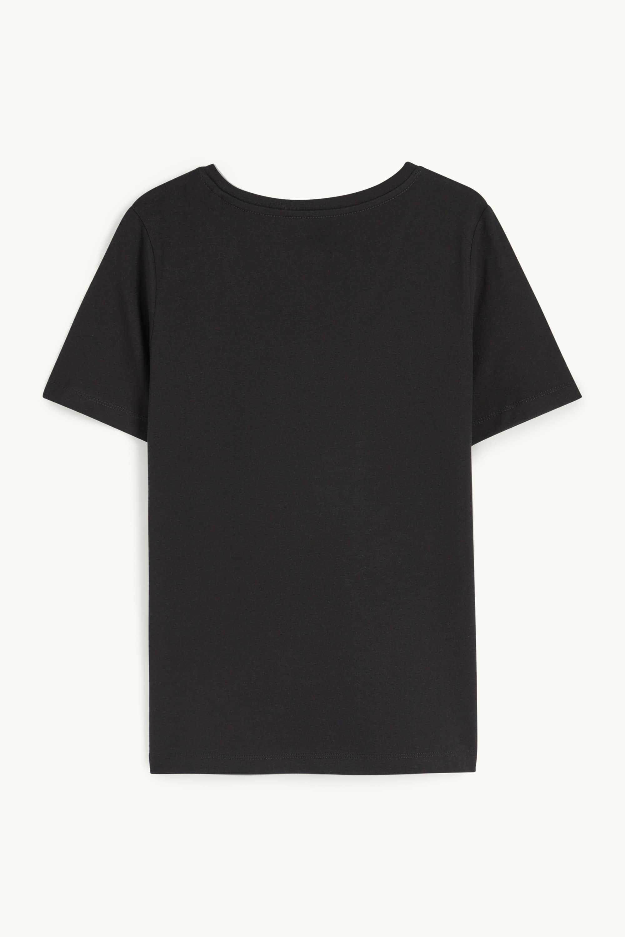 V-neck T-shirt - regular fit black