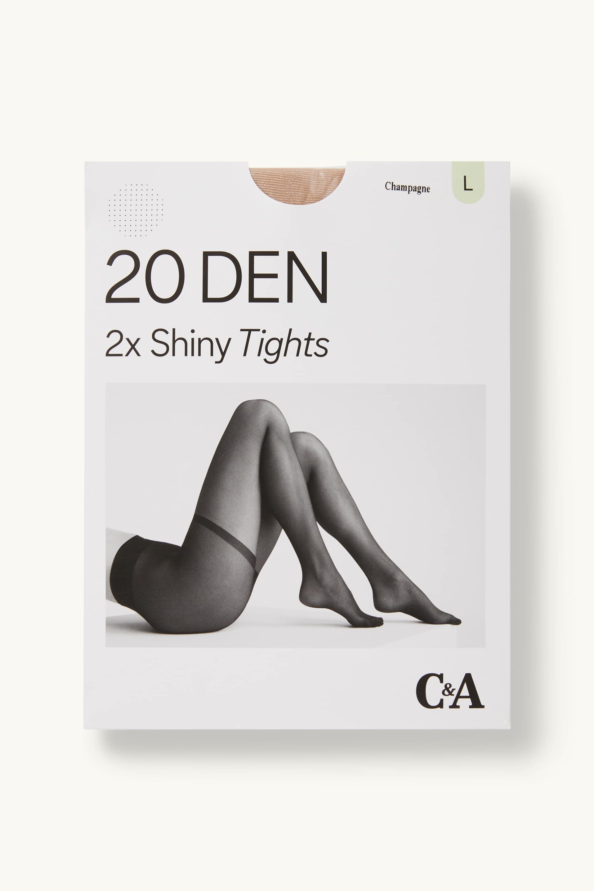 Multipack of 2 - tights - LYCRA® - 20 denier champagne coloured
