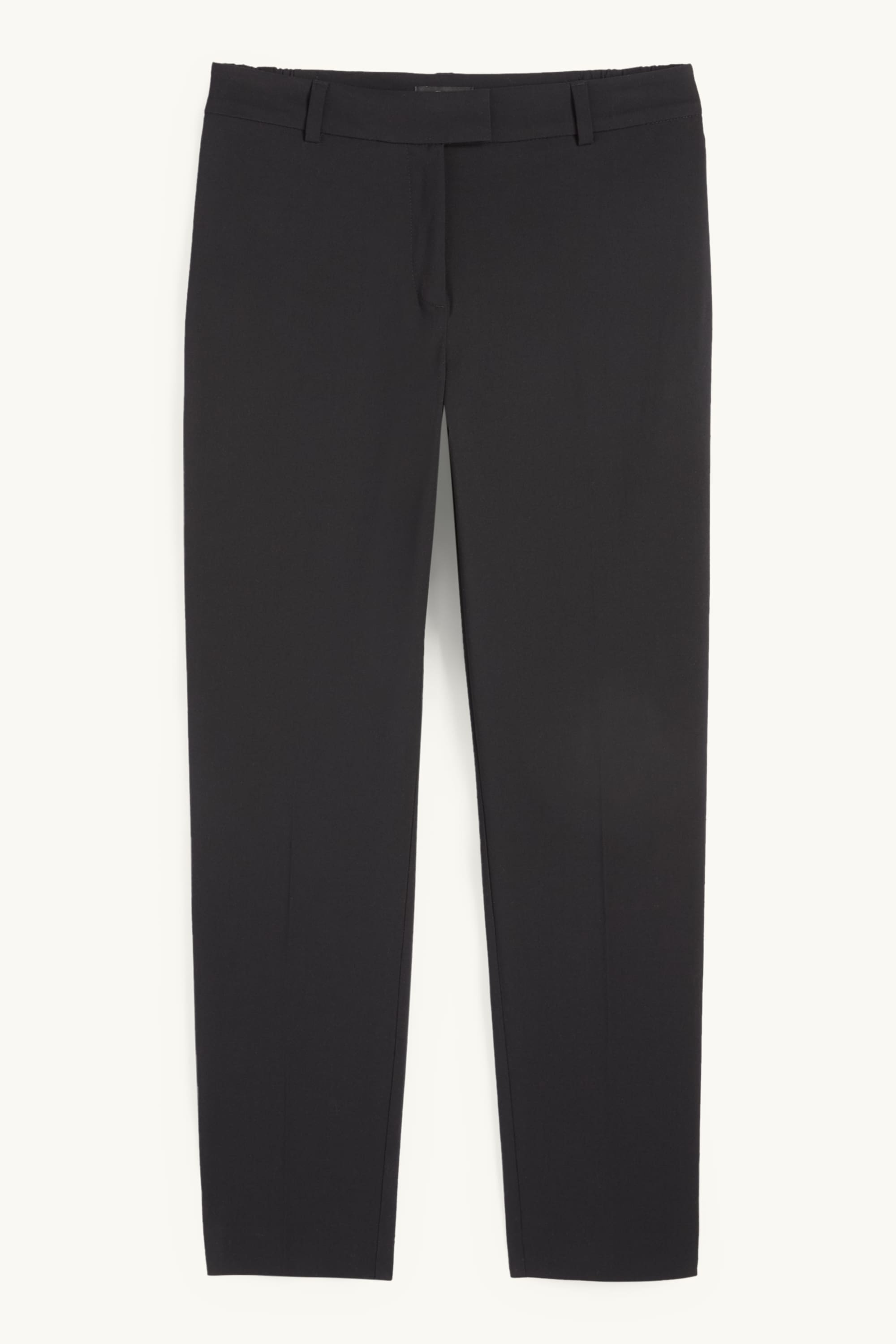 Business trousers - mid-rise waist - slim fit black
