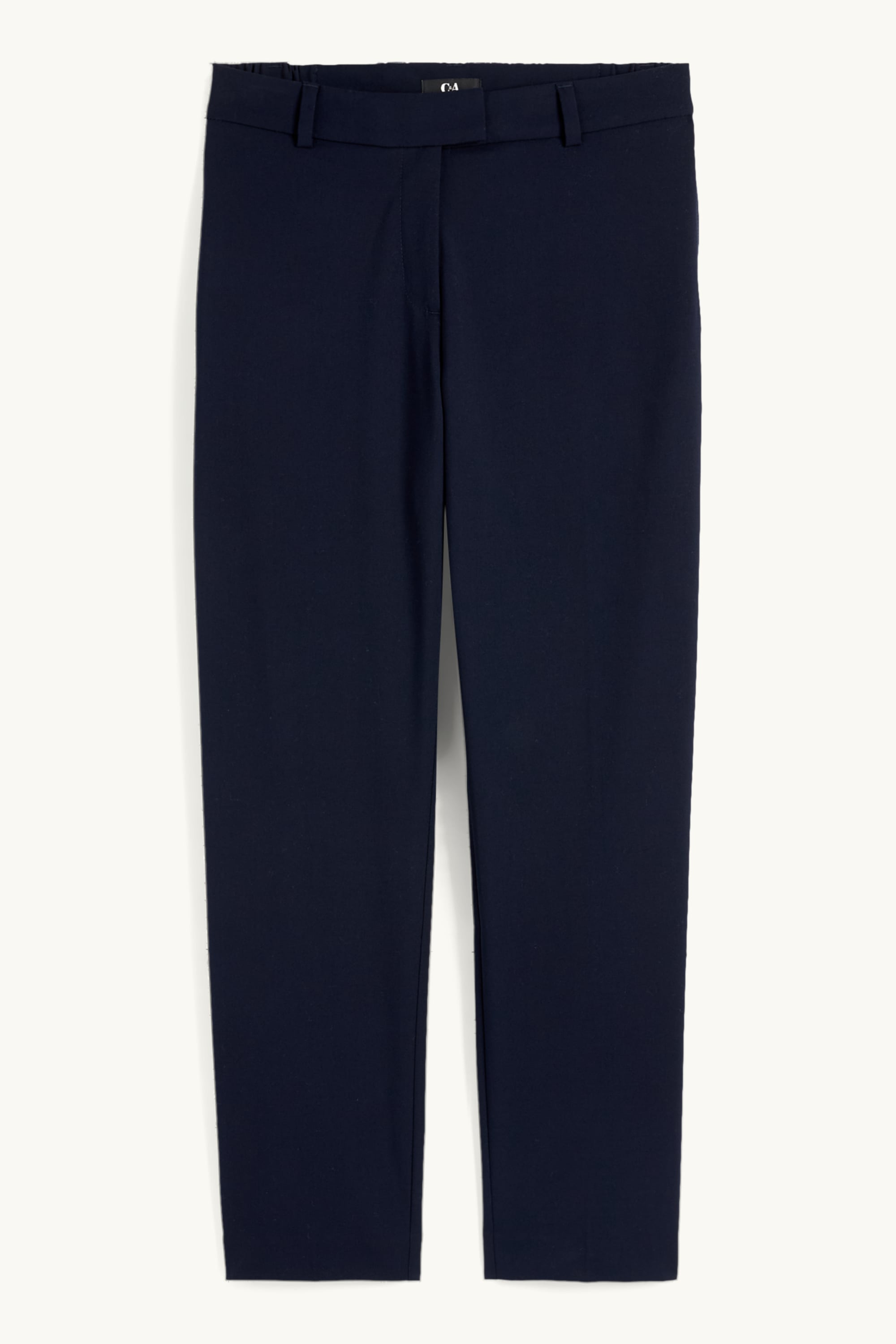 Business trousers - mid-rise waist - slim fit dark blue