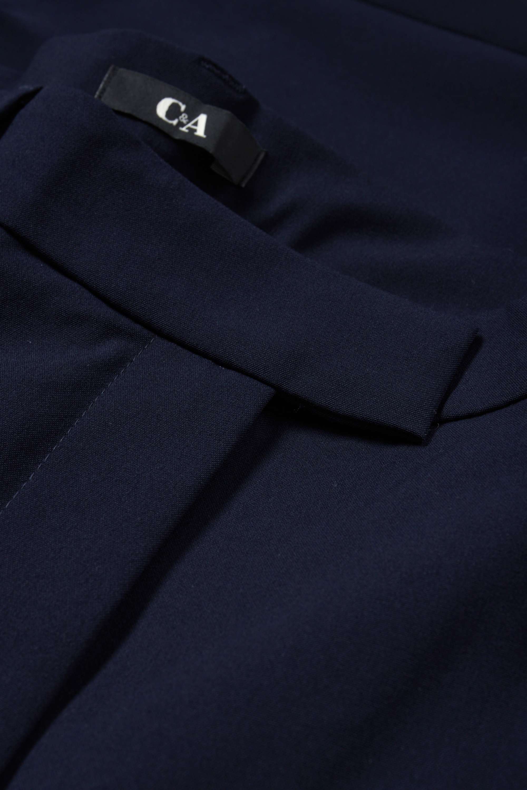 Business trousers - mid-rise waist - slim fit dark blue