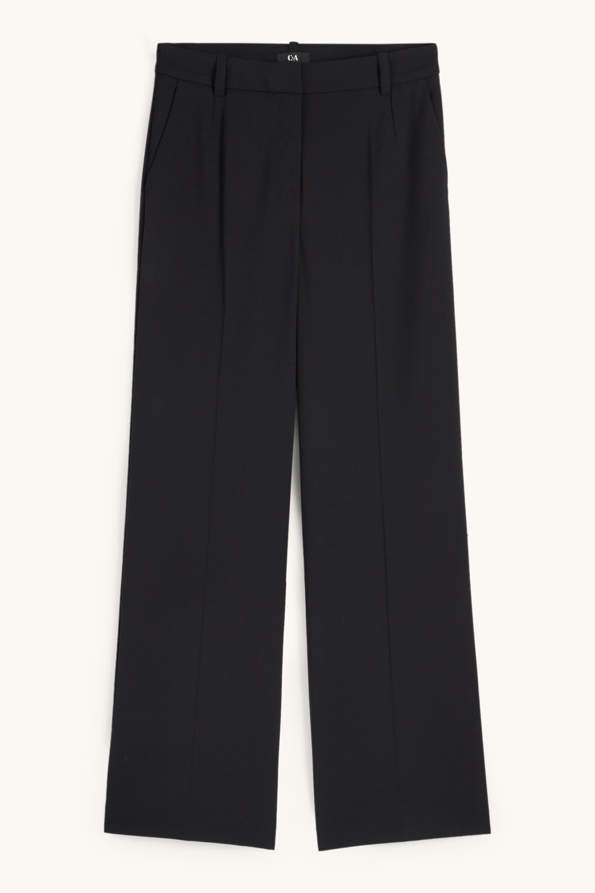 Business trousers - high waist - wide leg black