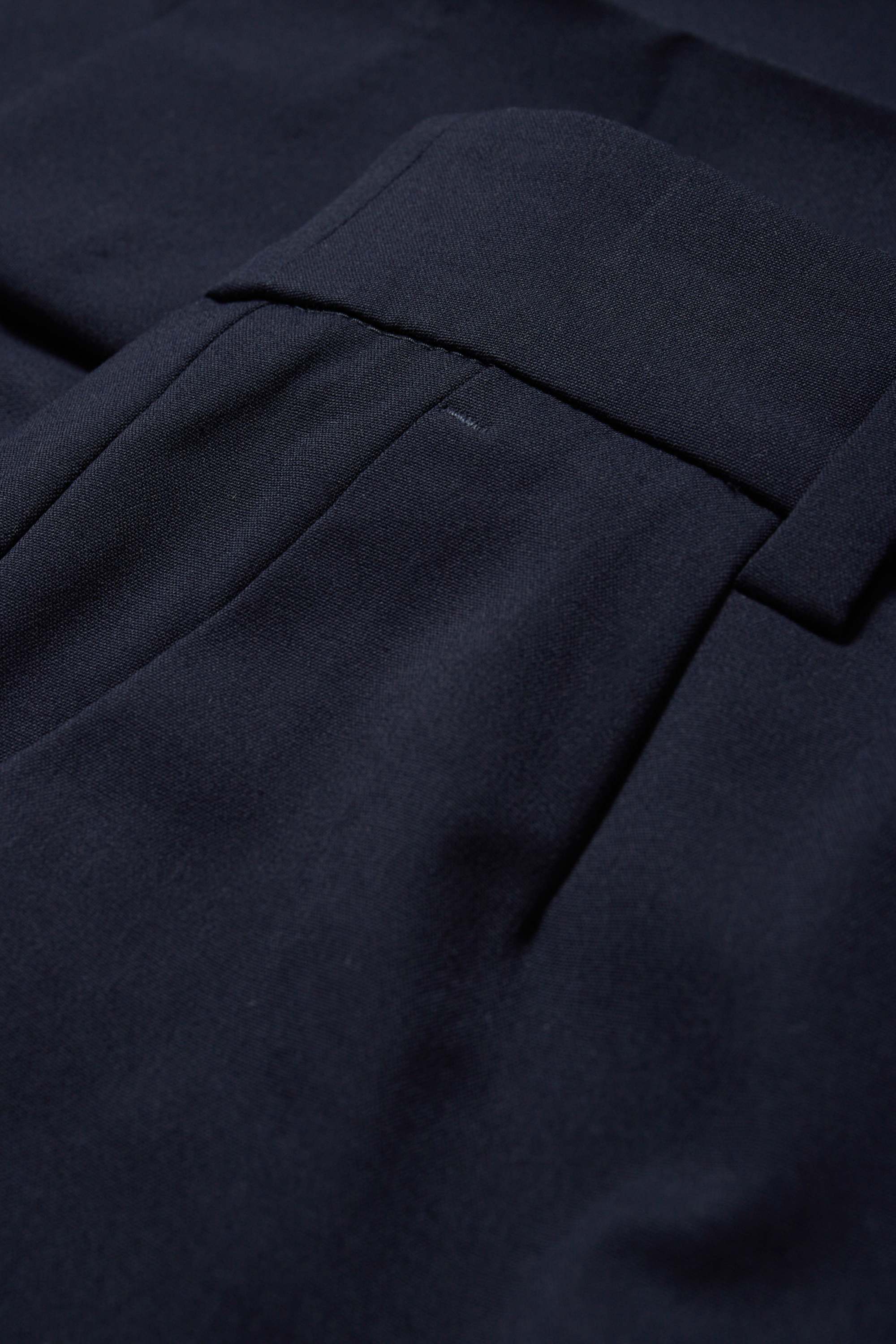 Business trousers - high waist - wide leg dark blue