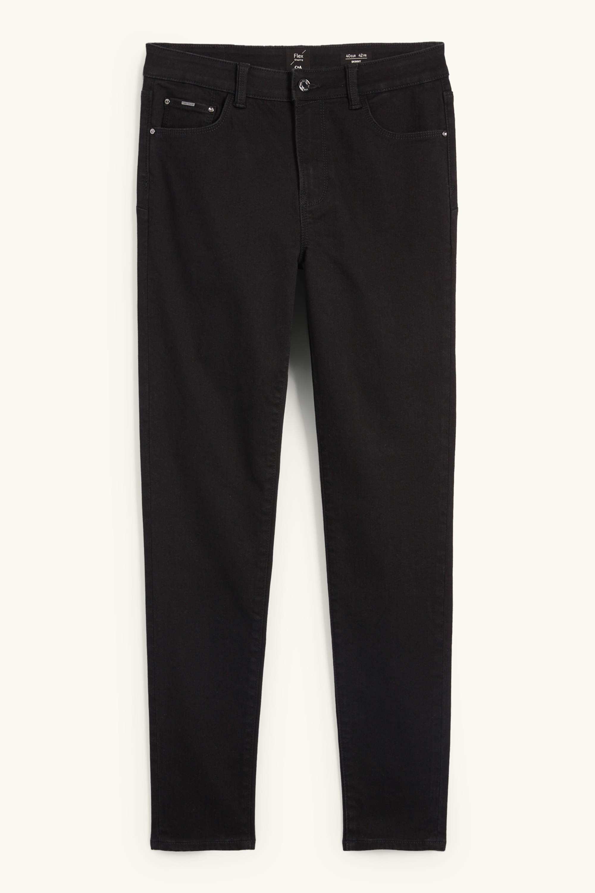 Skinny jeans - mid waist - shaping jeans - LYCRA® black