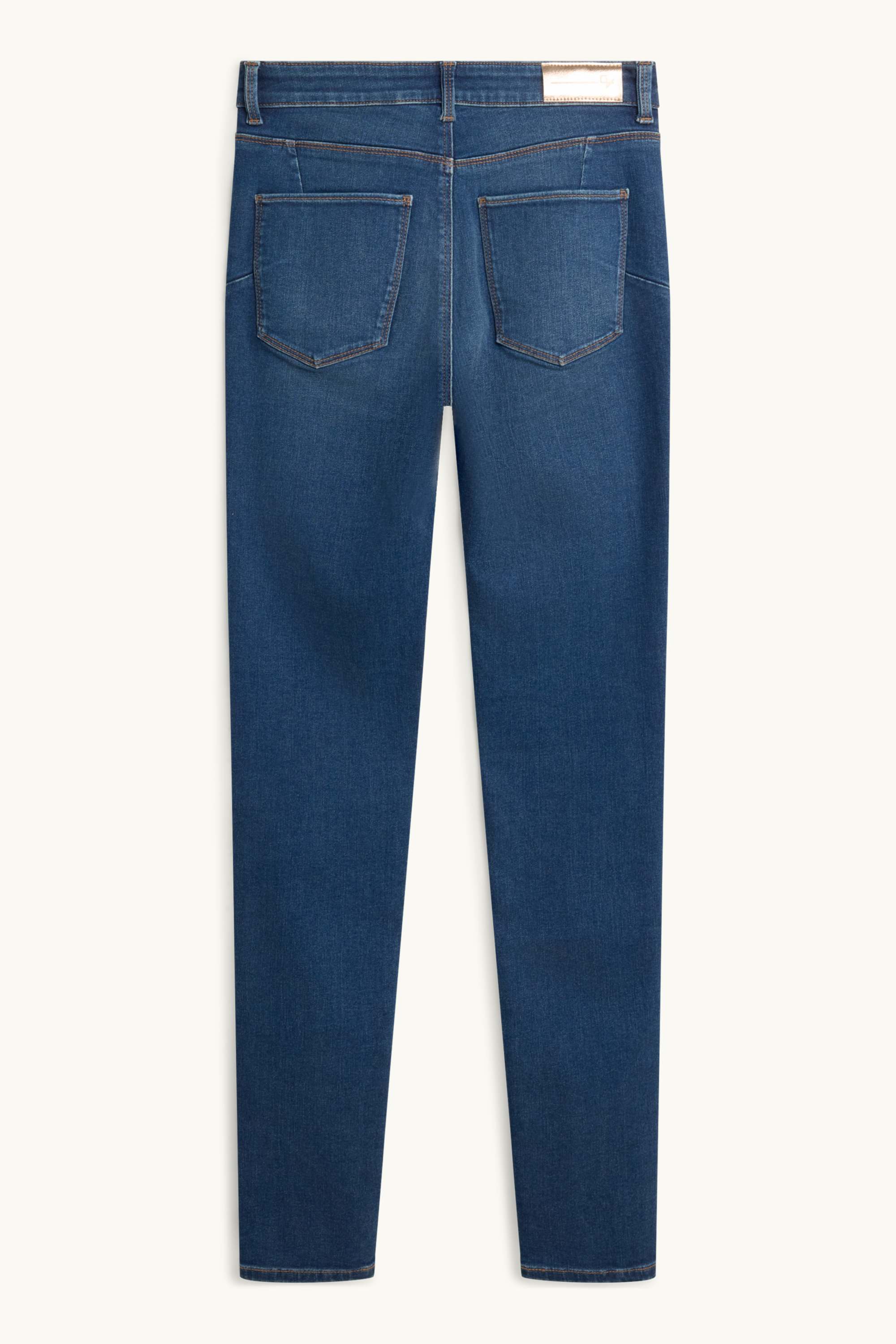 Skinny jeans - mid-rise waist - shaping jeans - LYCRA® blue denim