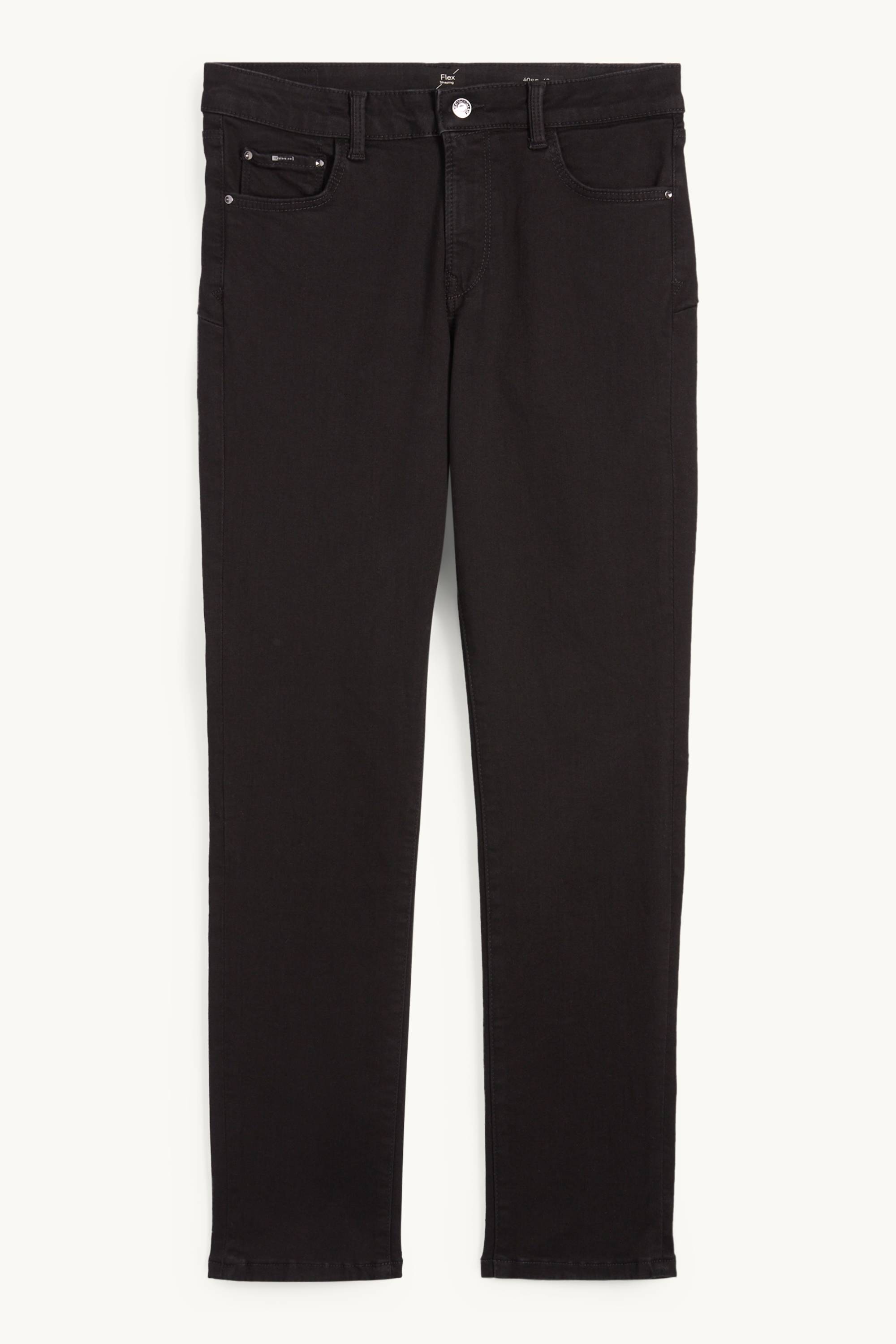 Slim jeans - mid-rise waist - shaping jeans - LYCRA® black