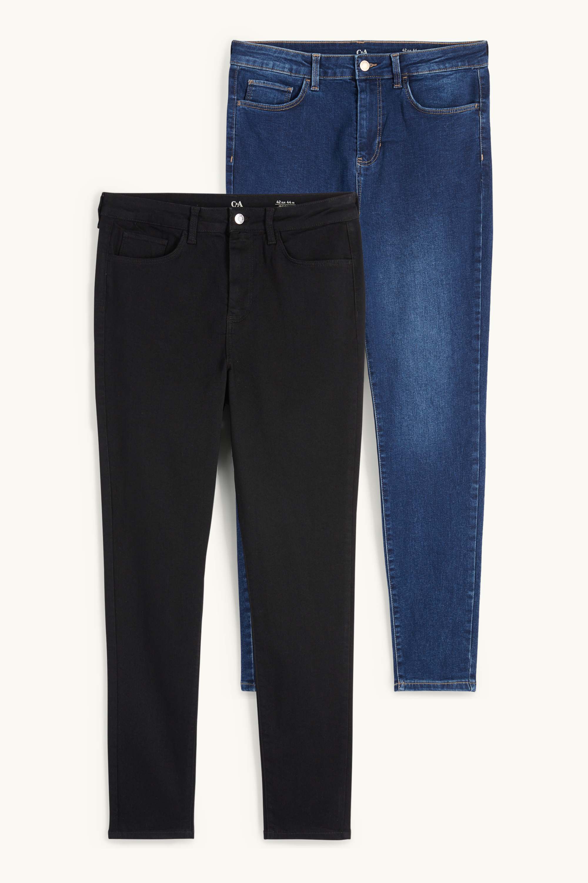 Multipack of 2 - jegging jeans - high waist denim-dark blue