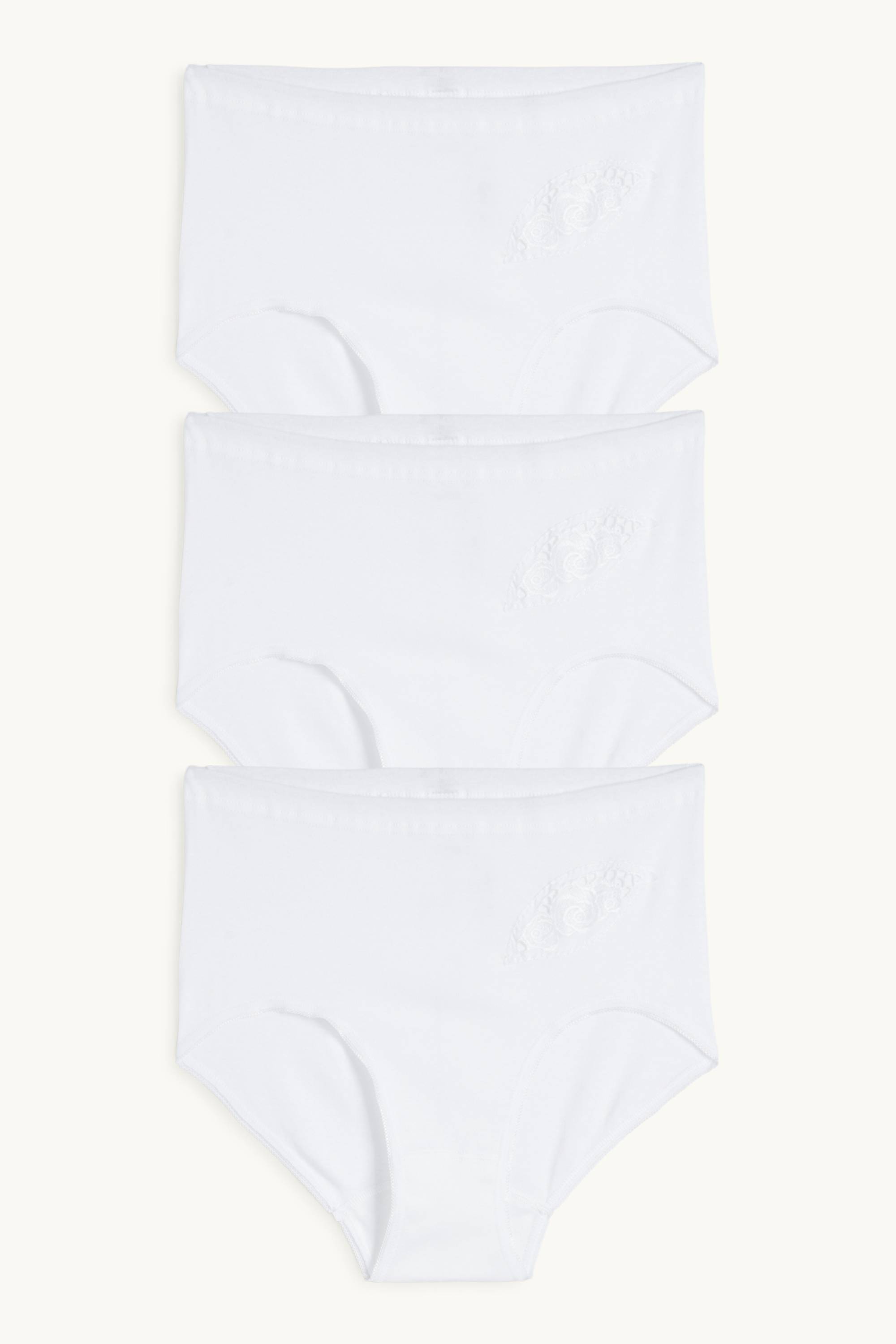 Multipack of 3 - knickers white