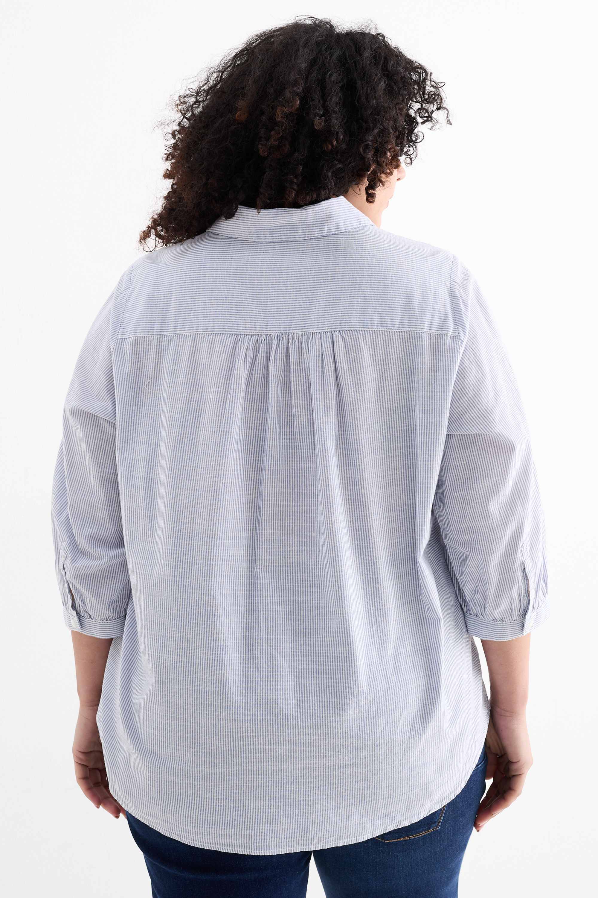 Blouse - striped blue