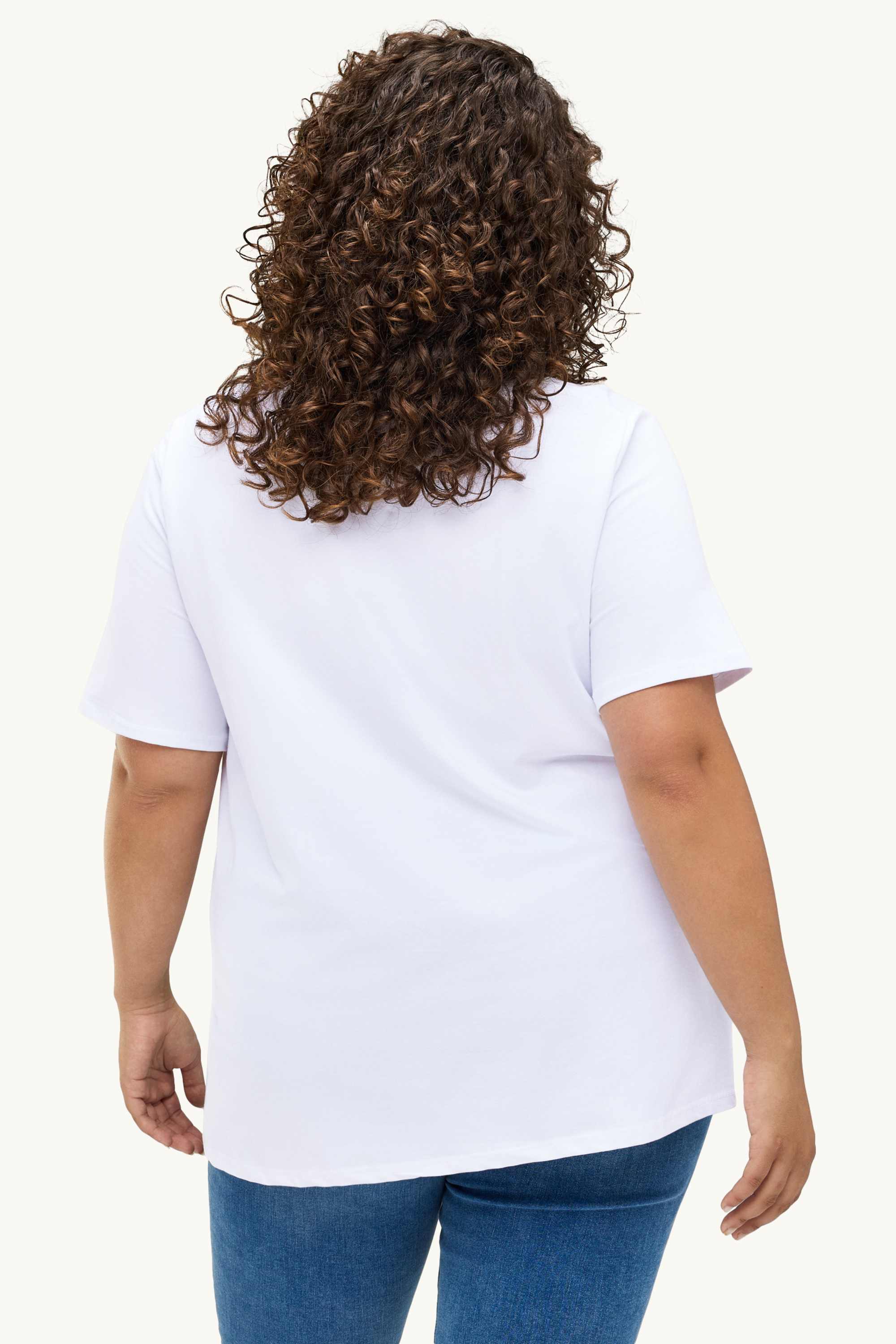Multipack of 2 - V-neck T-shirt - stretch - LYCRA® white