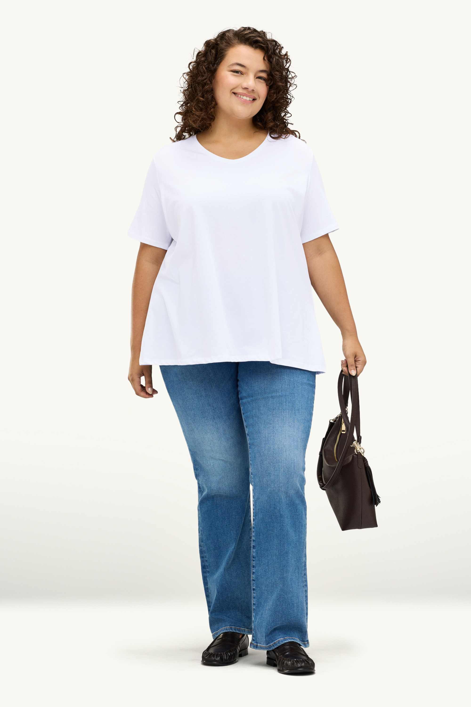 Multipack of 2 - V-neck T-shirt - stretch - LYCRA® white