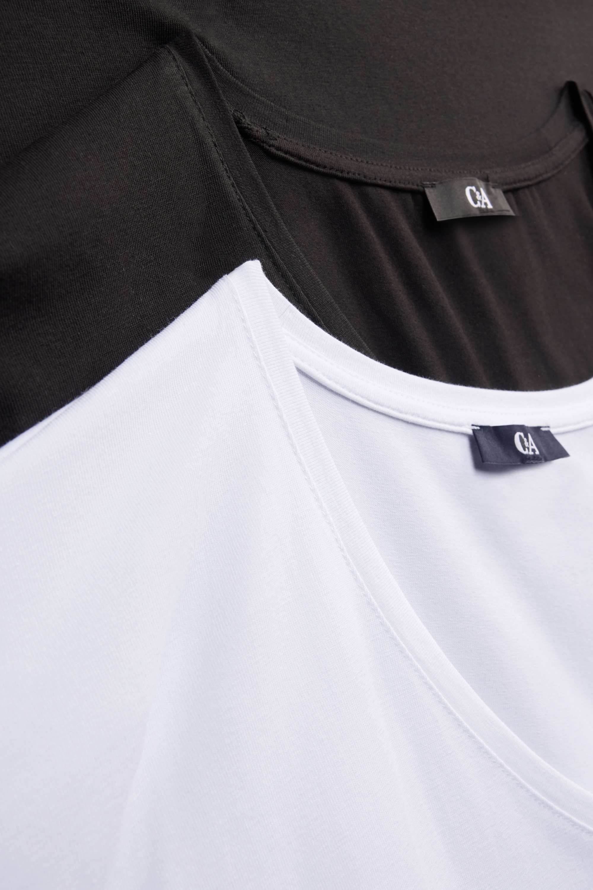 Multipack of 2 - V-neck T-shirt - stretch - LYCRA® white