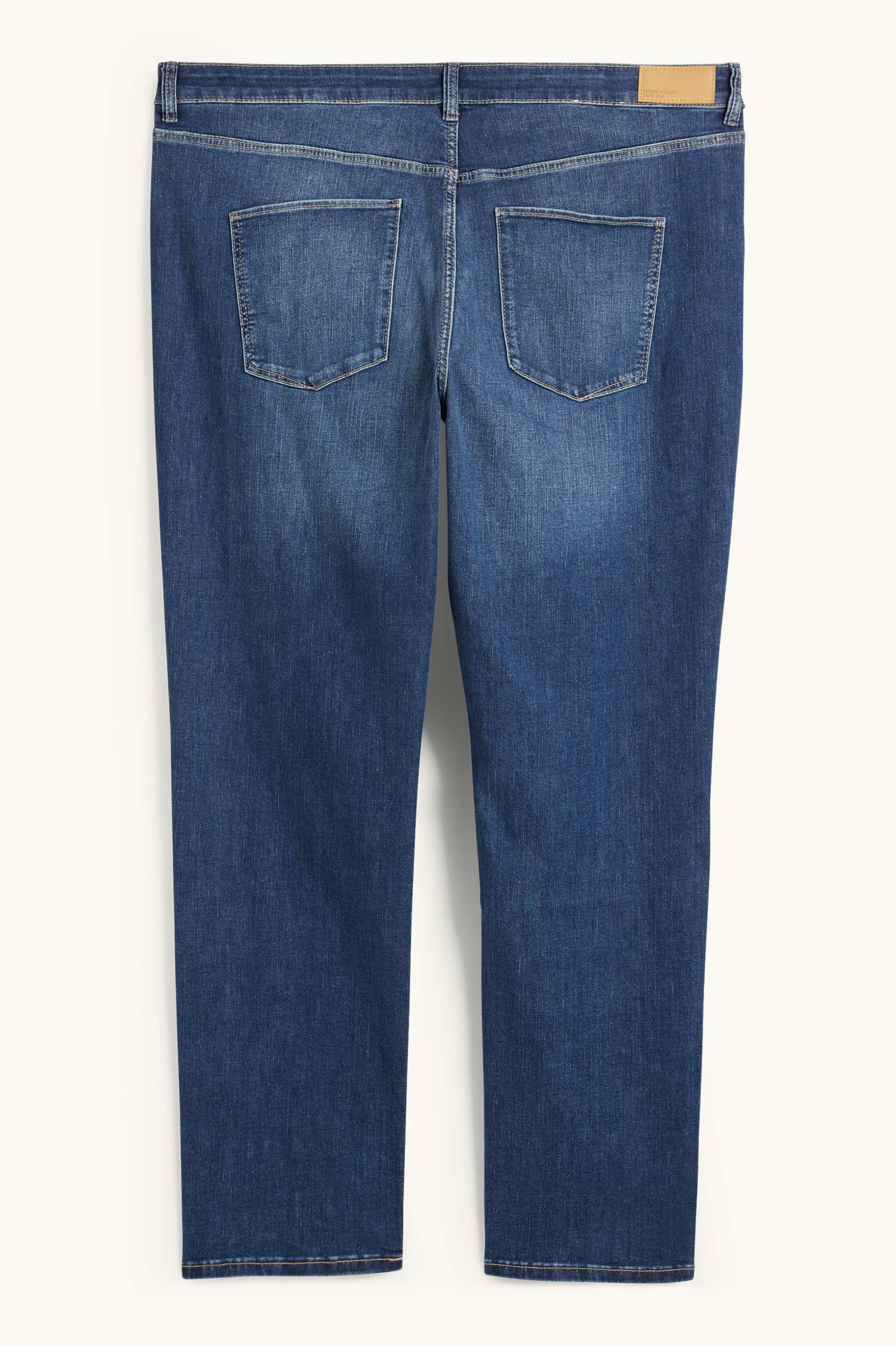 Straight jeans - mid-rise waist - LYCRA® denim-dark blue