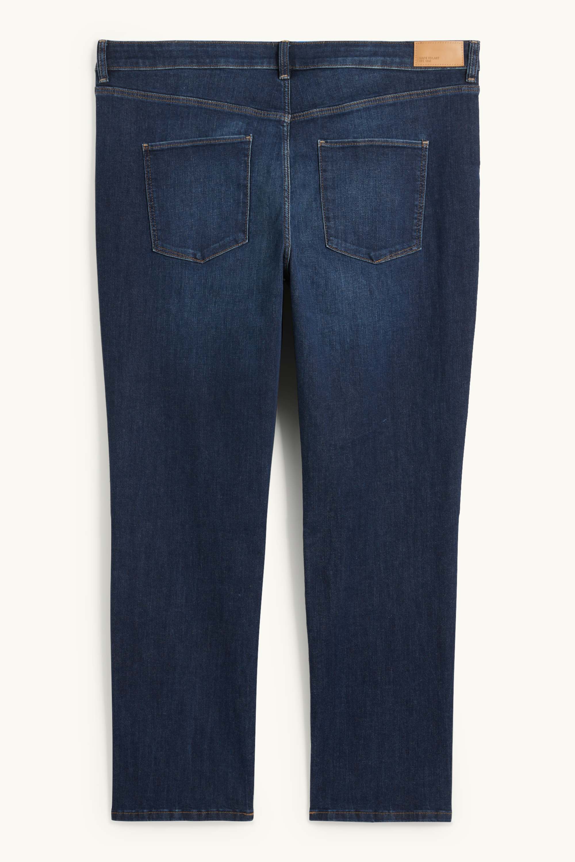 Straight jeans - mid-rise waist - LYCRA® denim-dark blue