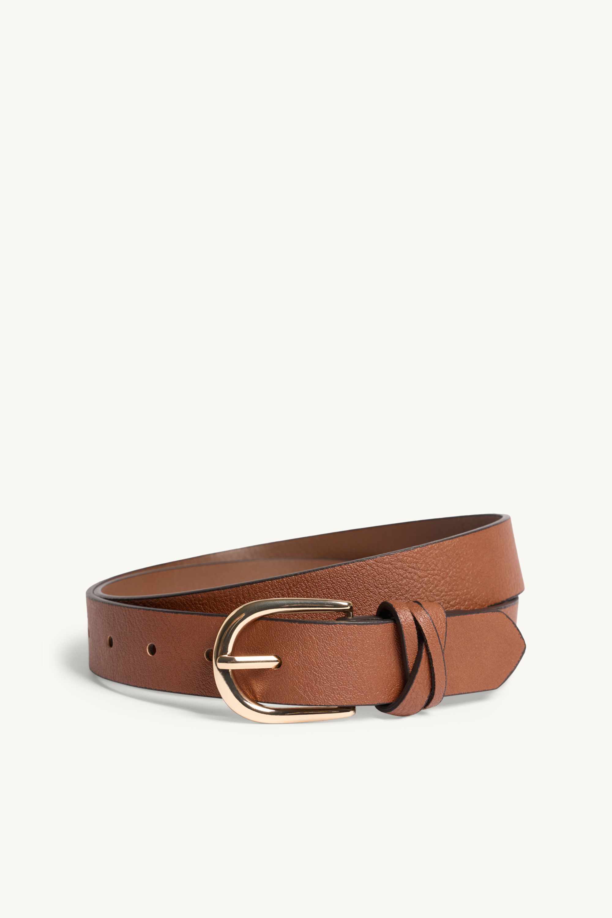 Belt - faux leather brown