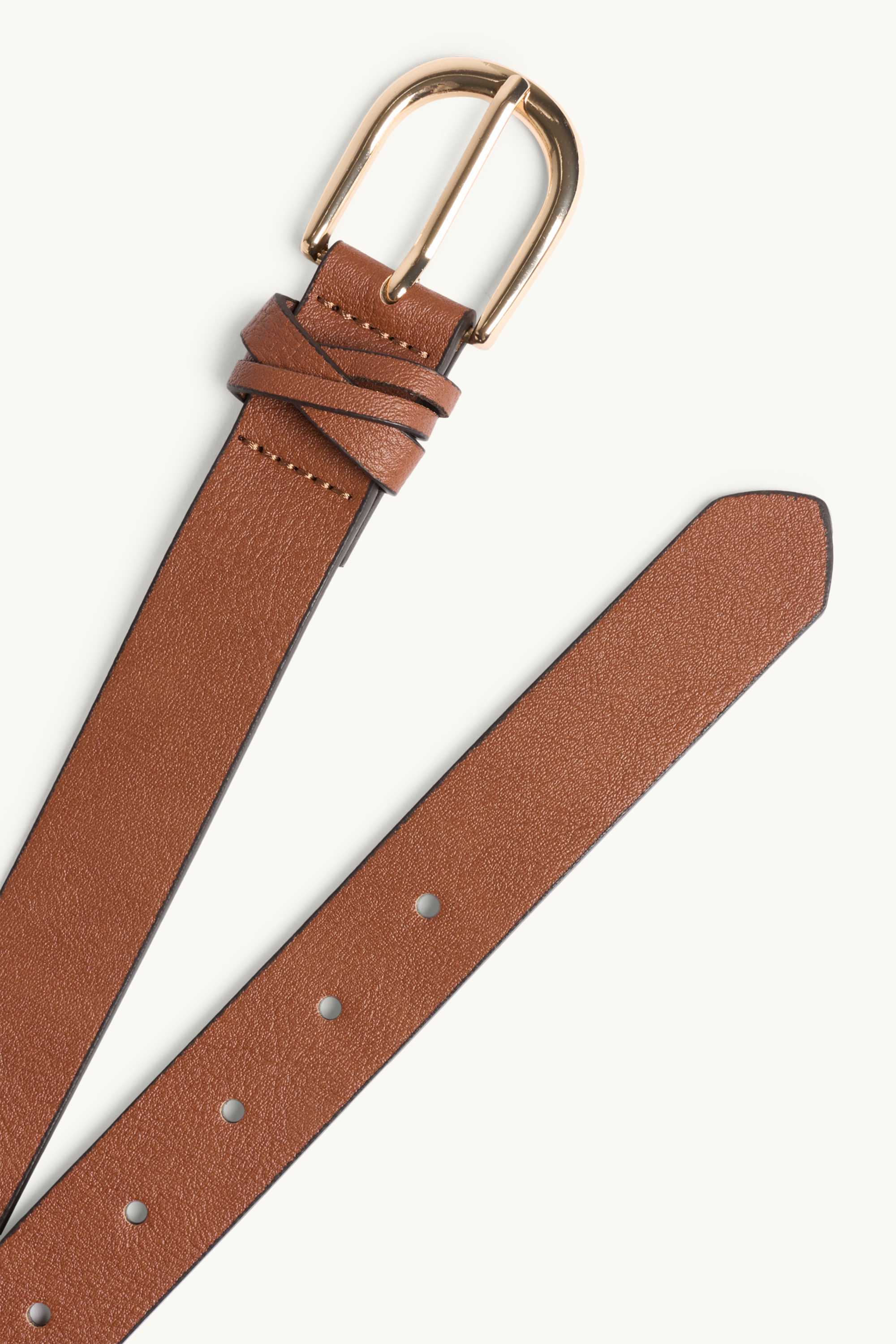 Belt - faux leather brown