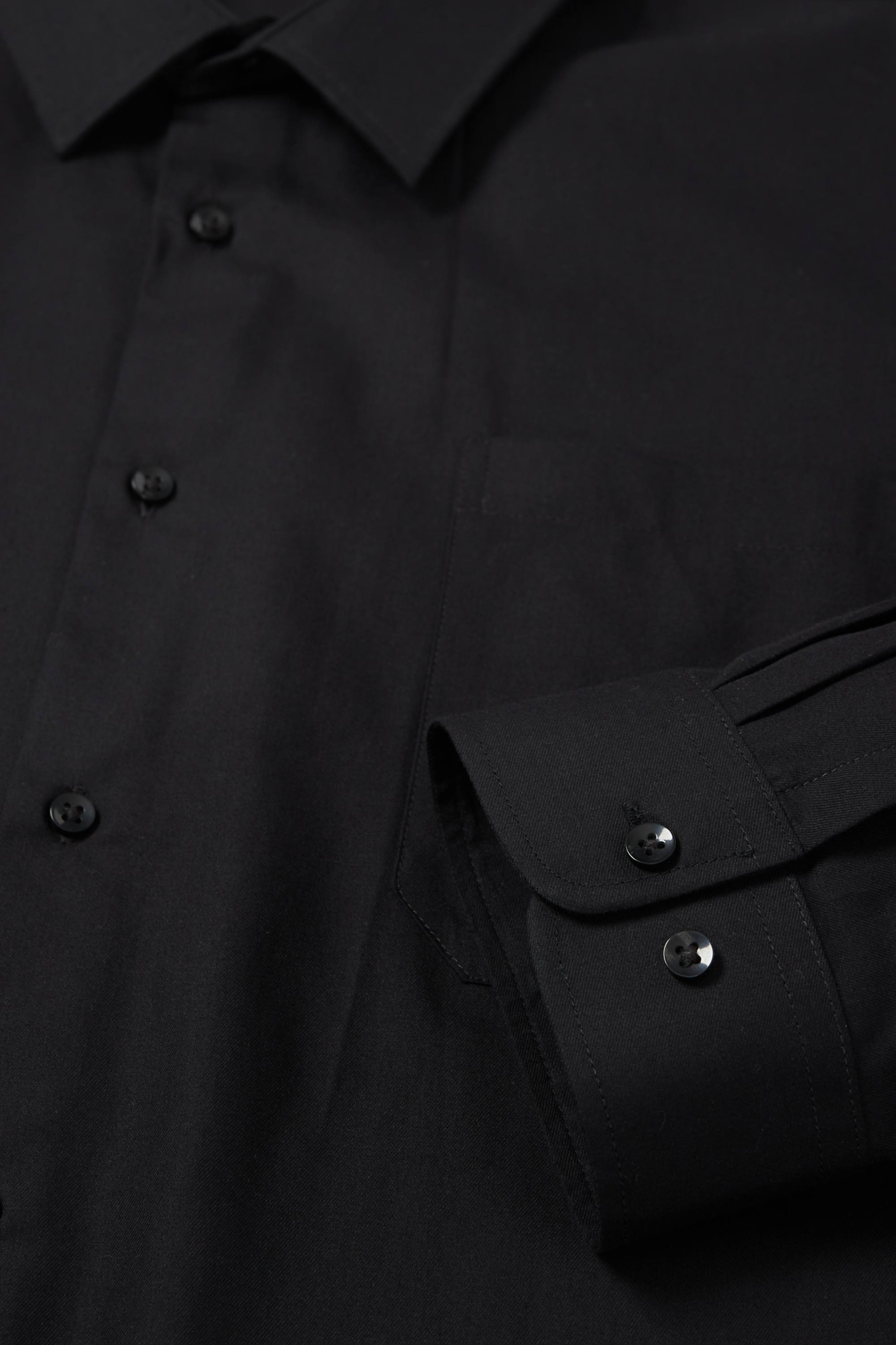 Shirt - regular fit - kent collar - easy-iron black