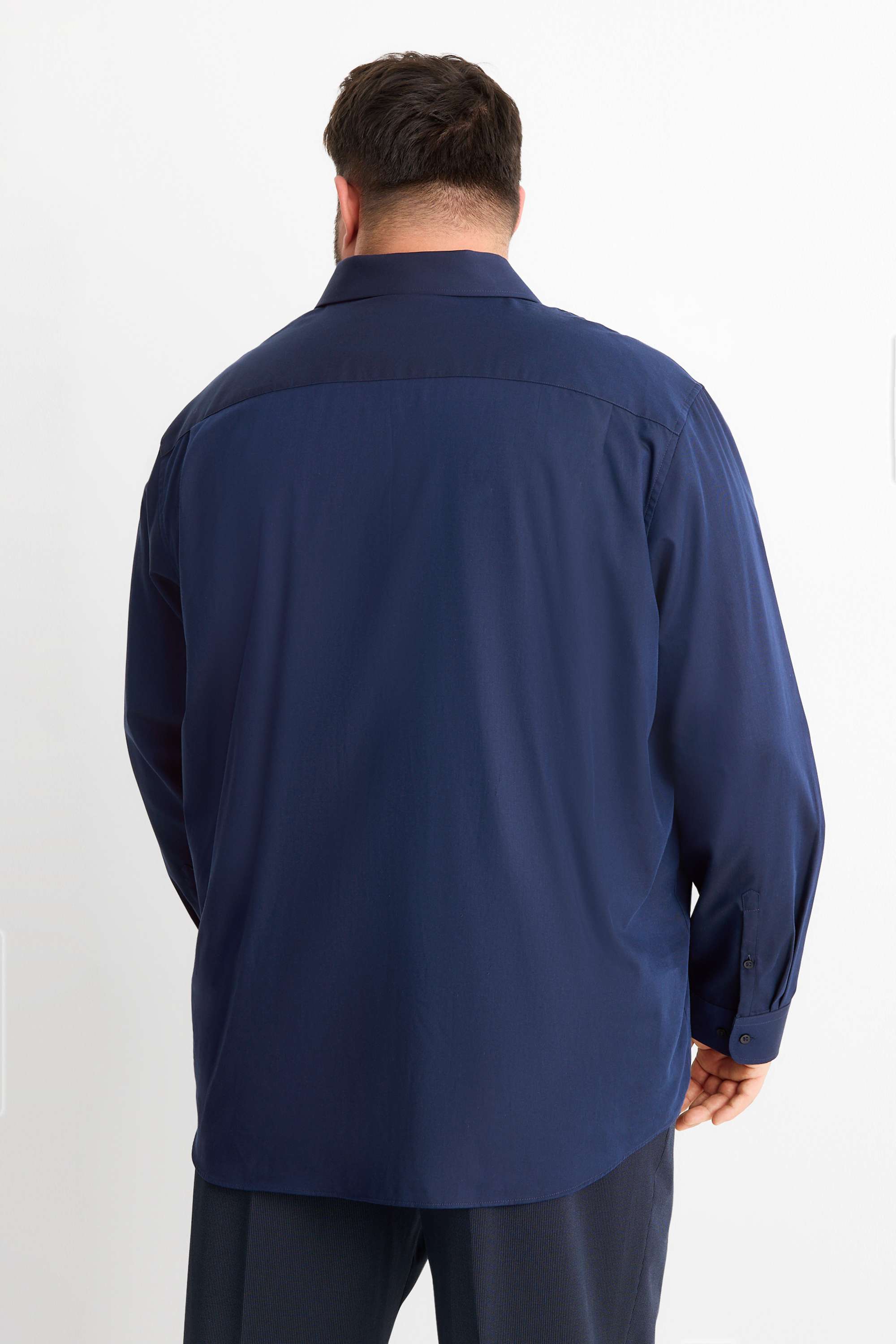 Shirt - regular fit - kent collar - easy-iron dark blue