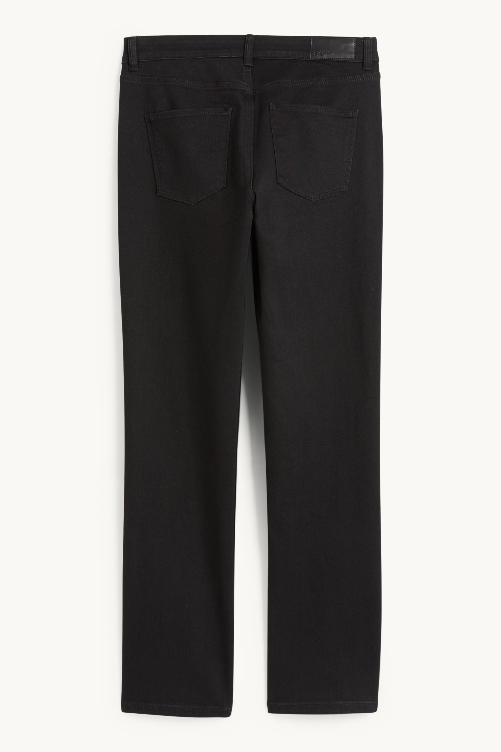 Straight jeans - mid-rise waist - LYCRA® black