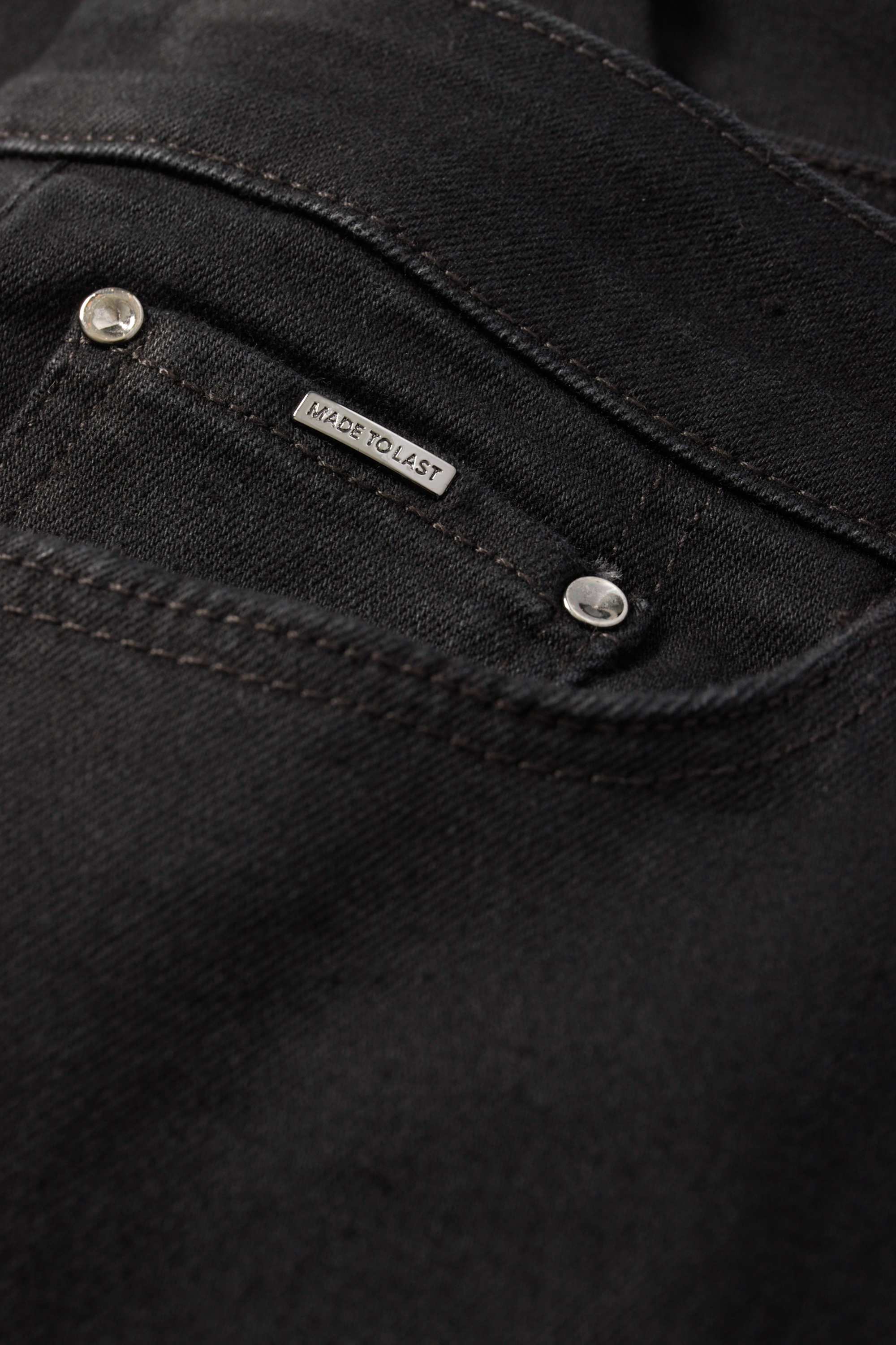 Straight jeans - mid-rise waist - LYCRA® black