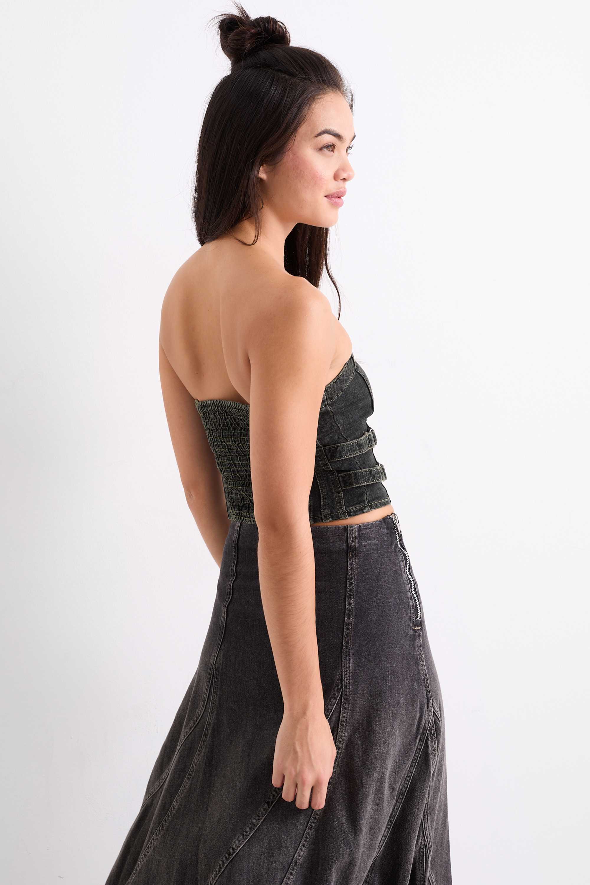 Denim corsage denim-dark gray