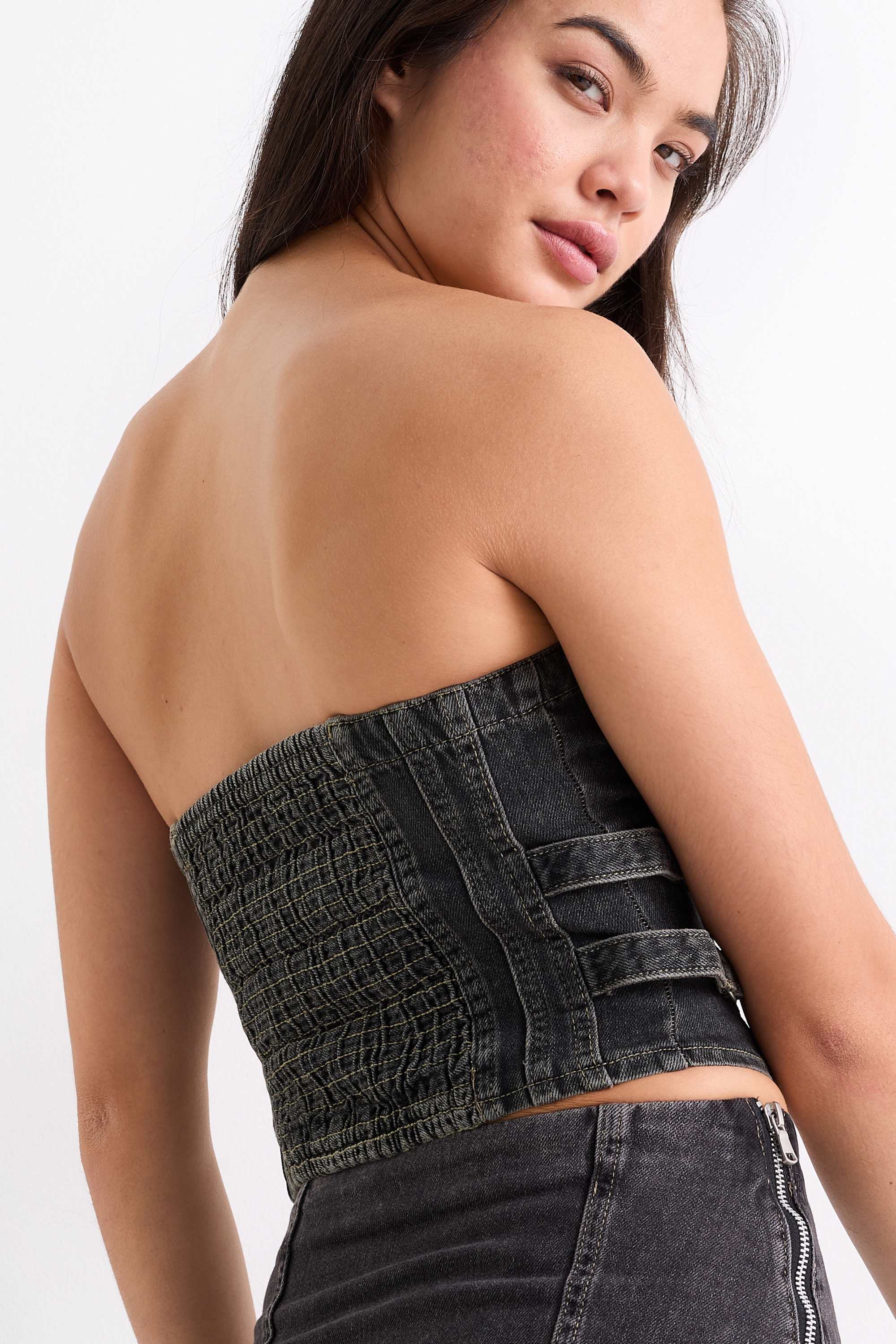 Denim corsage denim-dark gray