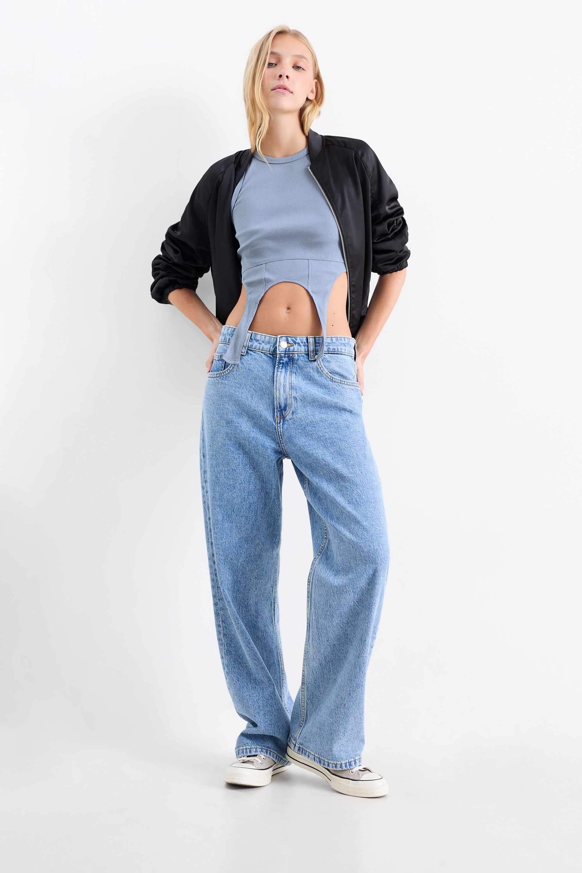 Cropped top blue