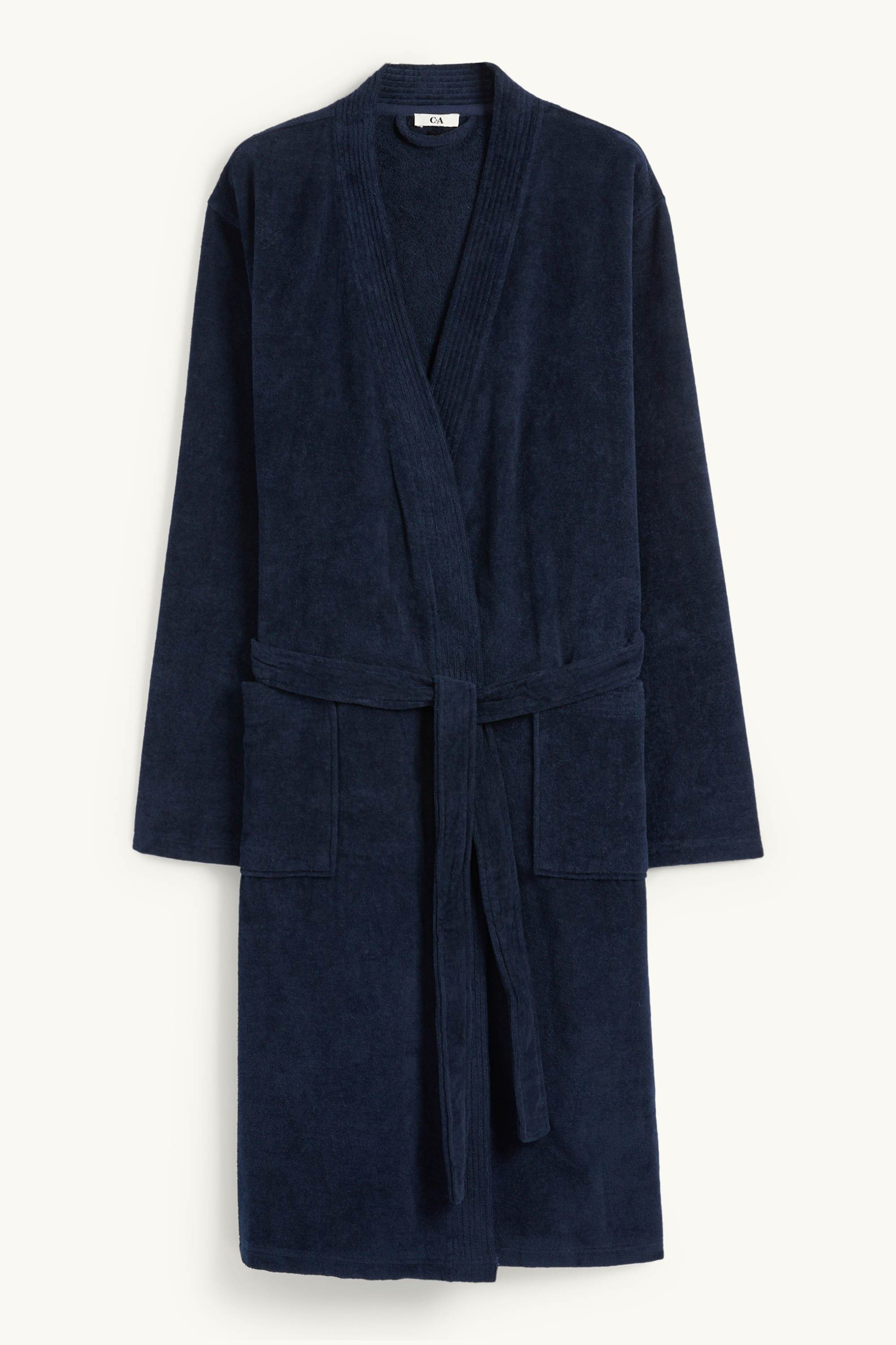 Terry cloth bathrobe dark blue